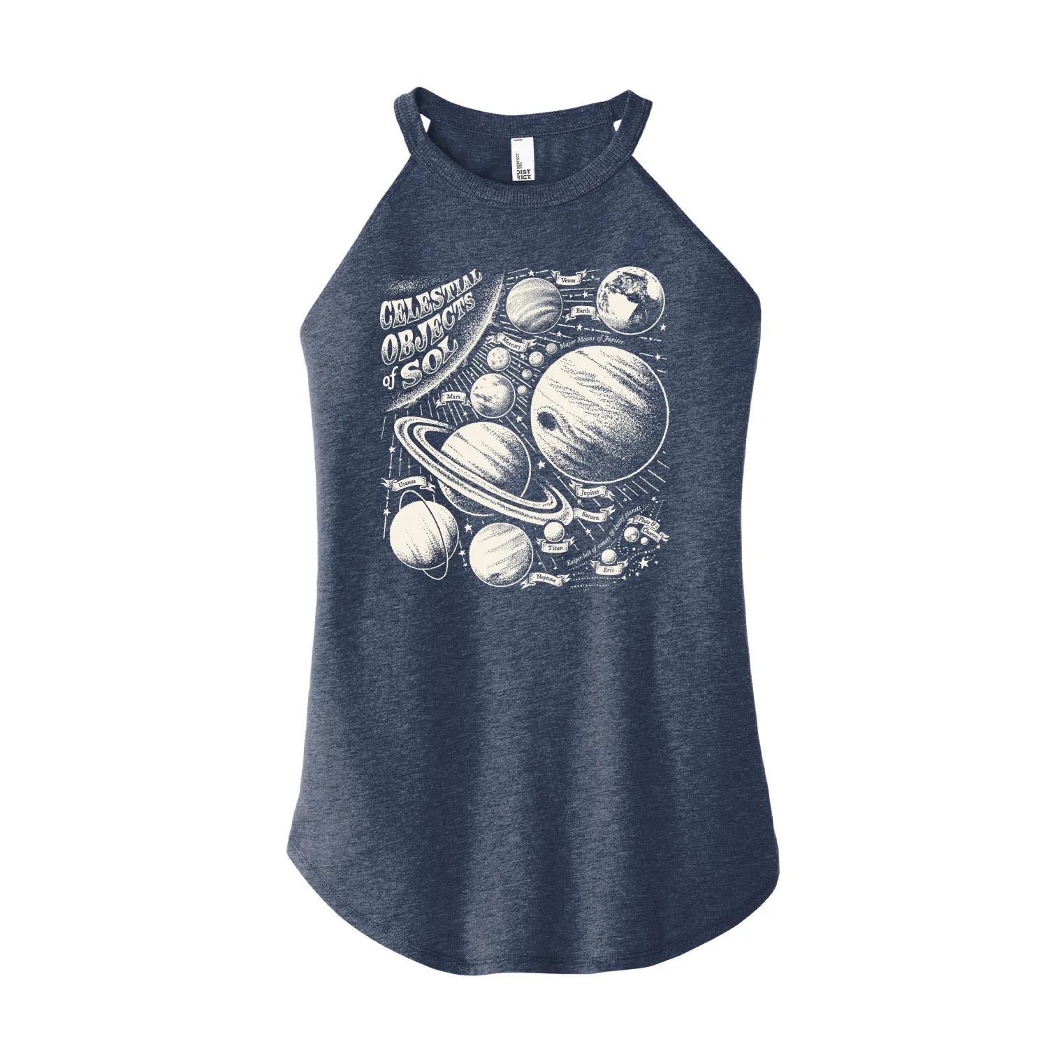 Instant Message - Celestial Objects - Outer Space - Planets - Astrology - Womens High Neck Tank
