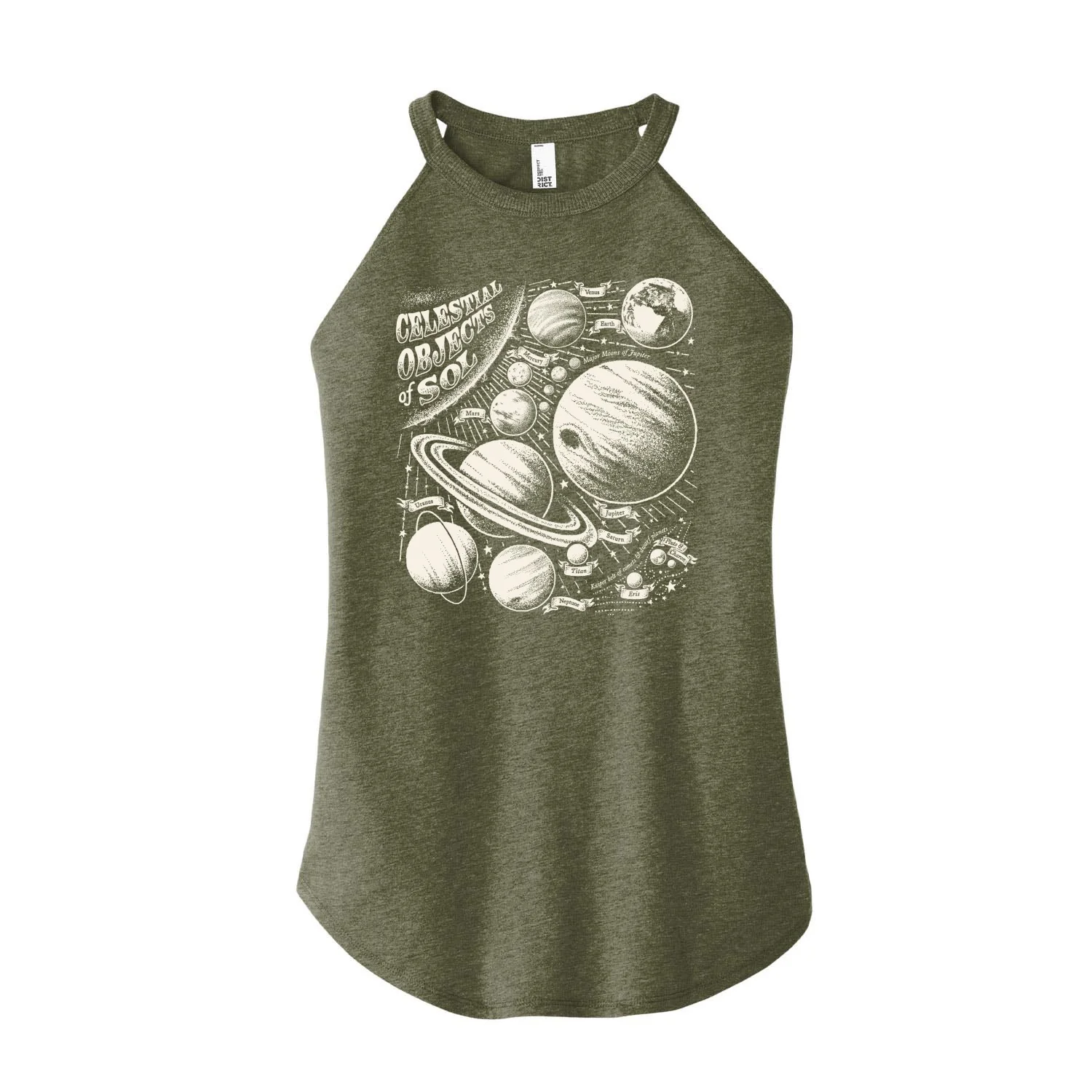 Instant Message - Celestial Objects - Outer Space - Planets - Astrology - Womens High Neck Tank - Image 2