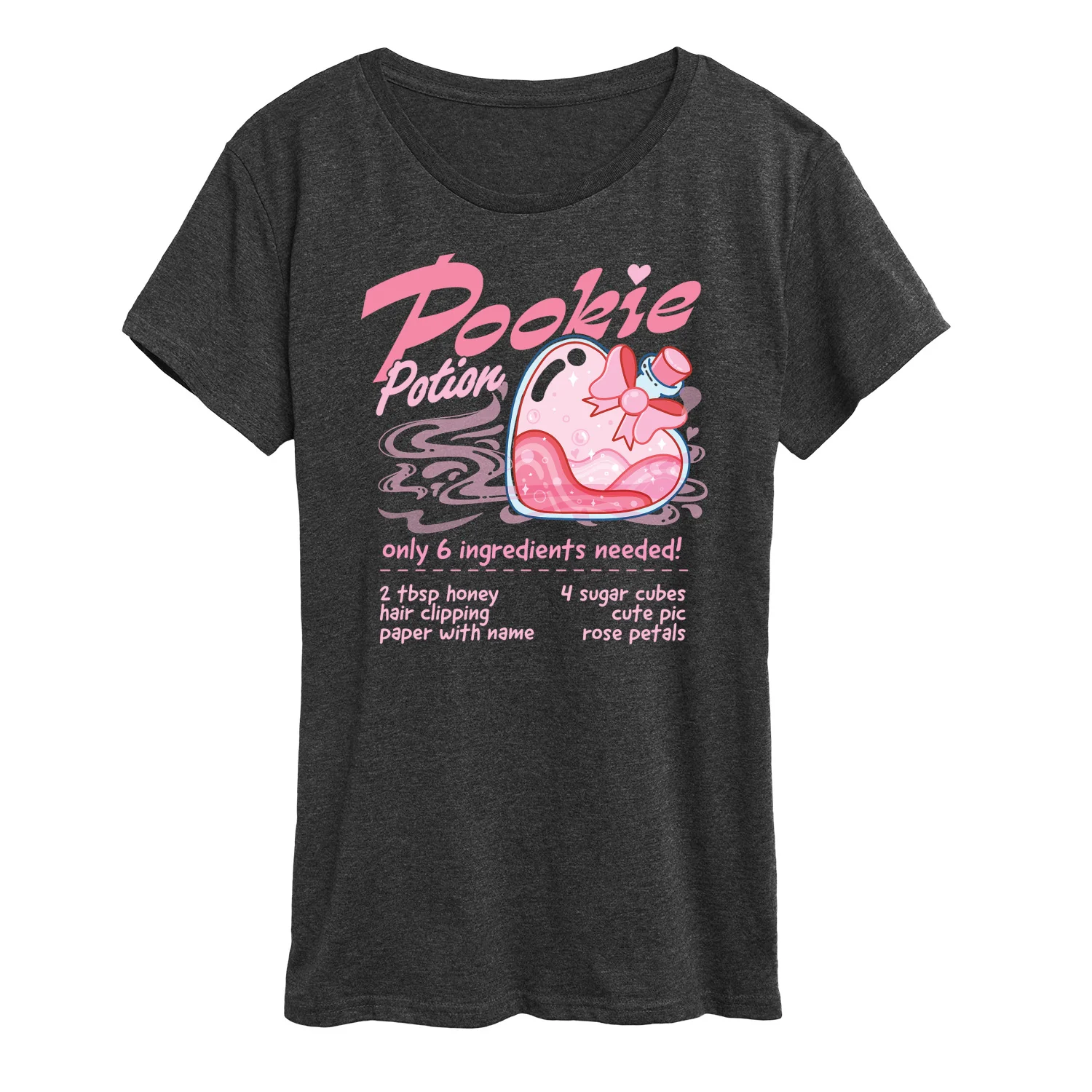Instant Message - Pookie Potion - Coquette Halloween - Womens Short Sleeve Graphic T-Shirt - Image 4