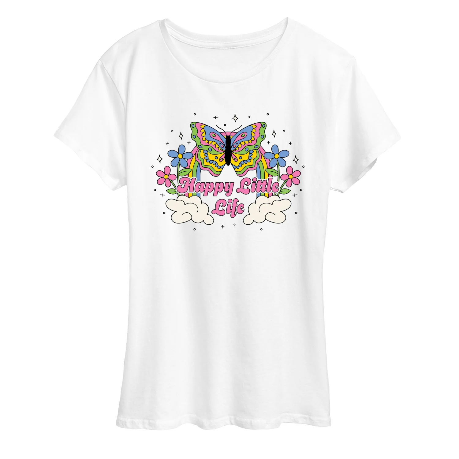 Instant Message - Happy Little Life - Women's Short Sleeve Graphic T-Shirt