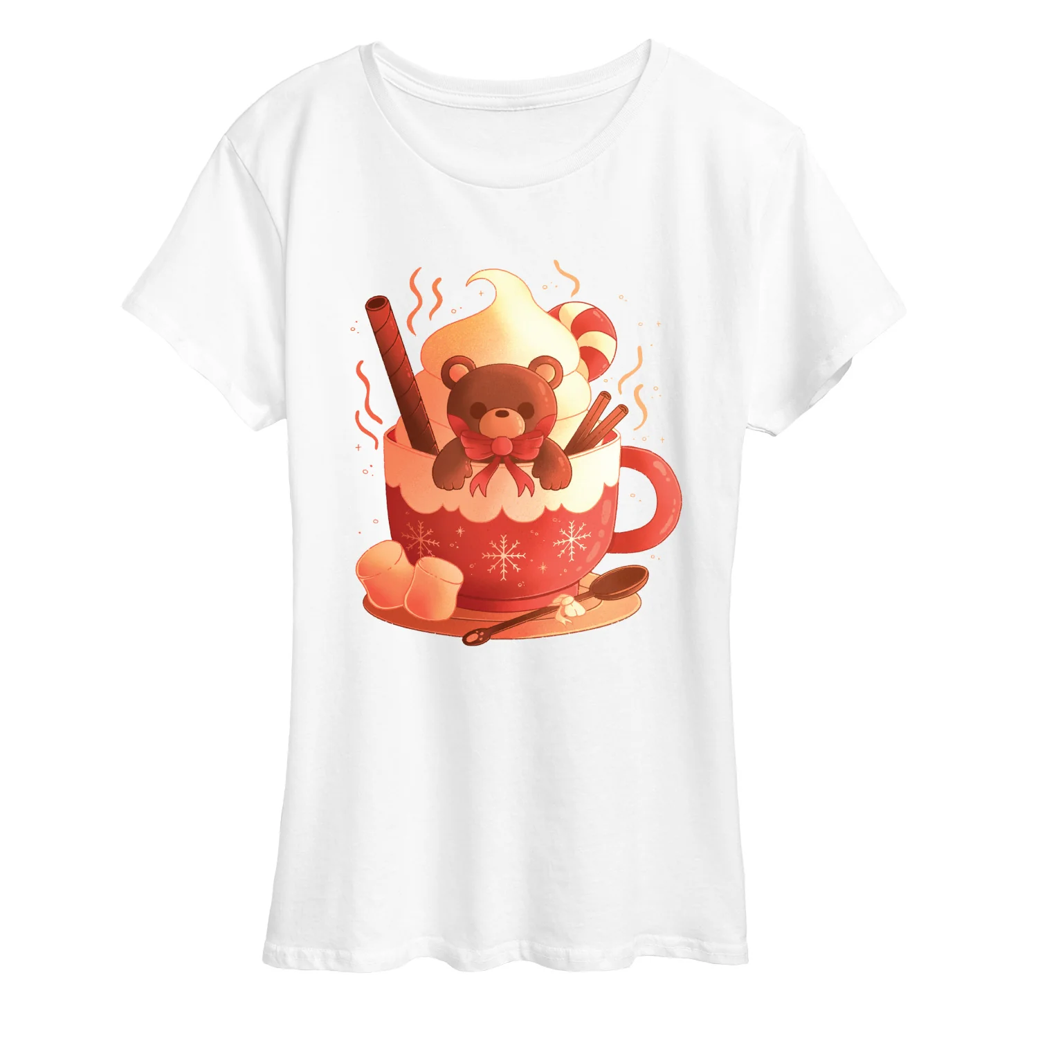 Instant Message - Bear Cocoa Mug - Women's Short Sleeve Graphic T-Shirt