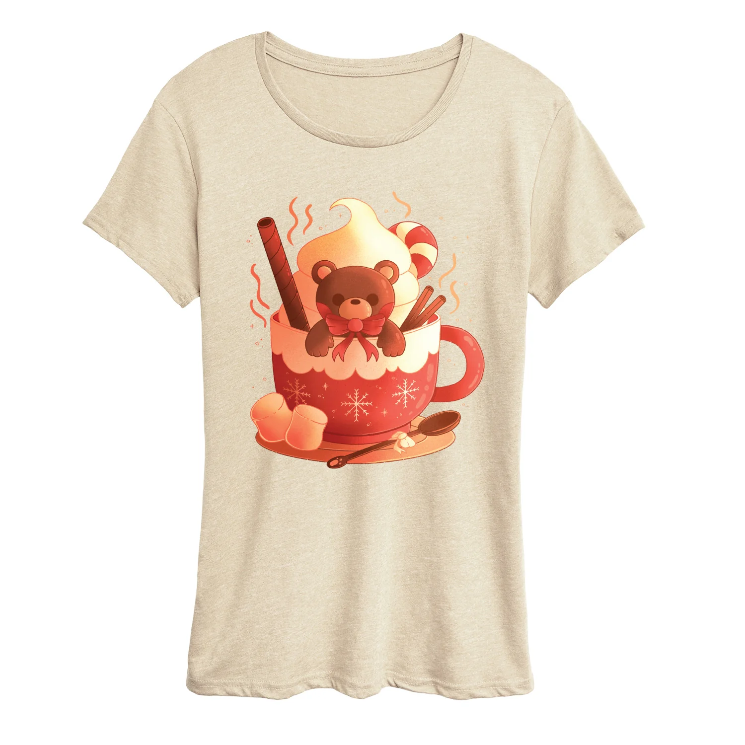Instant Message - Bear Cocoa Mug - Women's Short Sleeve Graphic T-Shirt - Image 2