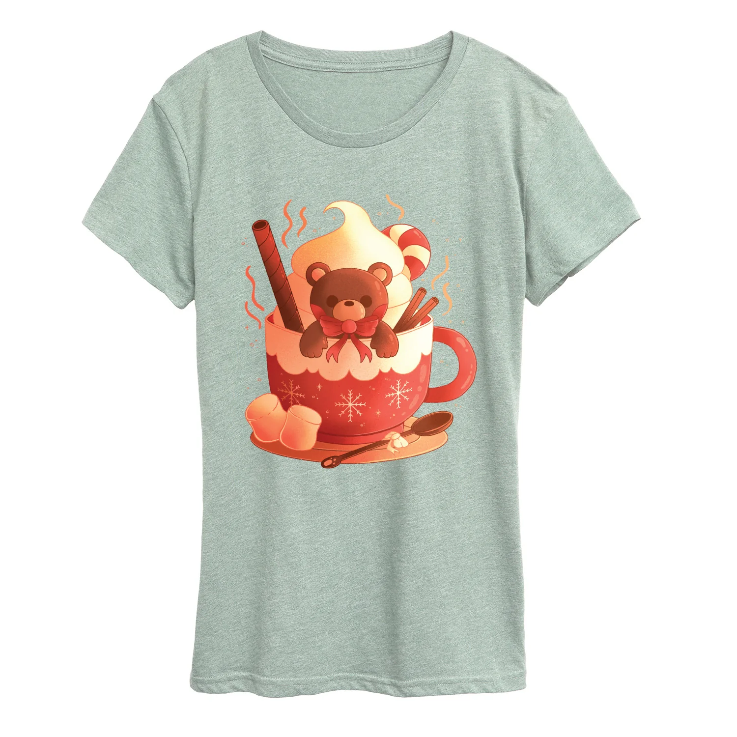Instant Message - Bear Cocoa Mug - Women's Short Sleeve Graphic T-Shirt - Image 4