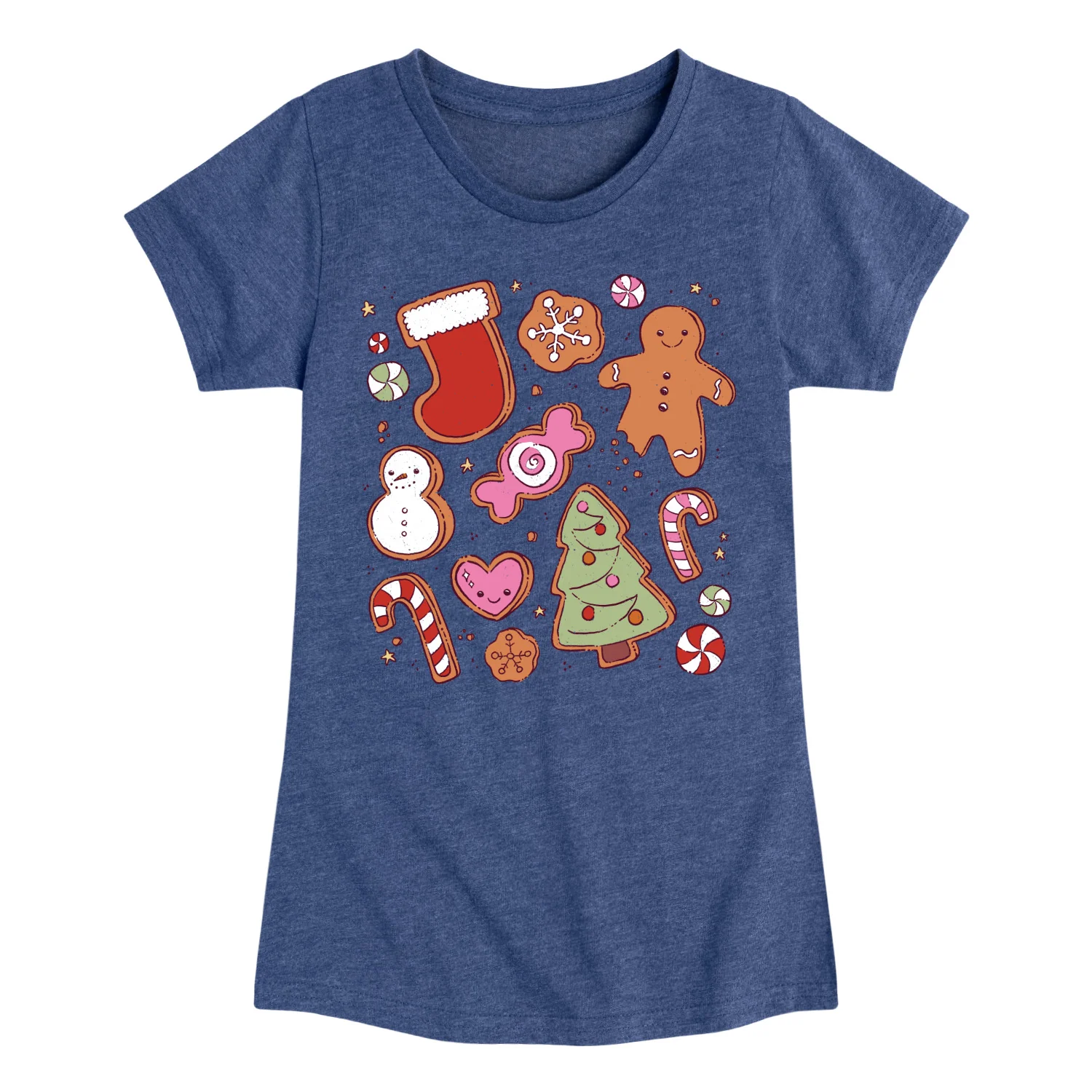 Instant Message - Kawaii Christmas Treats Toddler And Youth Girls Fitted Short Sleeve Graphic T-Shirt - Image 5