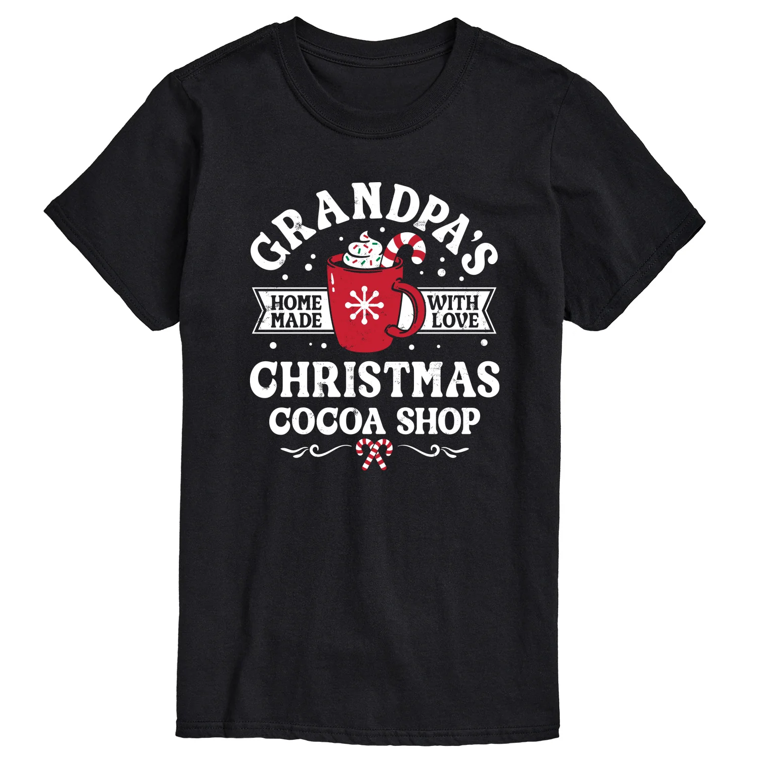 Instant Message - Grandpas Christmas Cocoa Shop - Men's Short Sleeve Graphic T-Shirt - Image 2