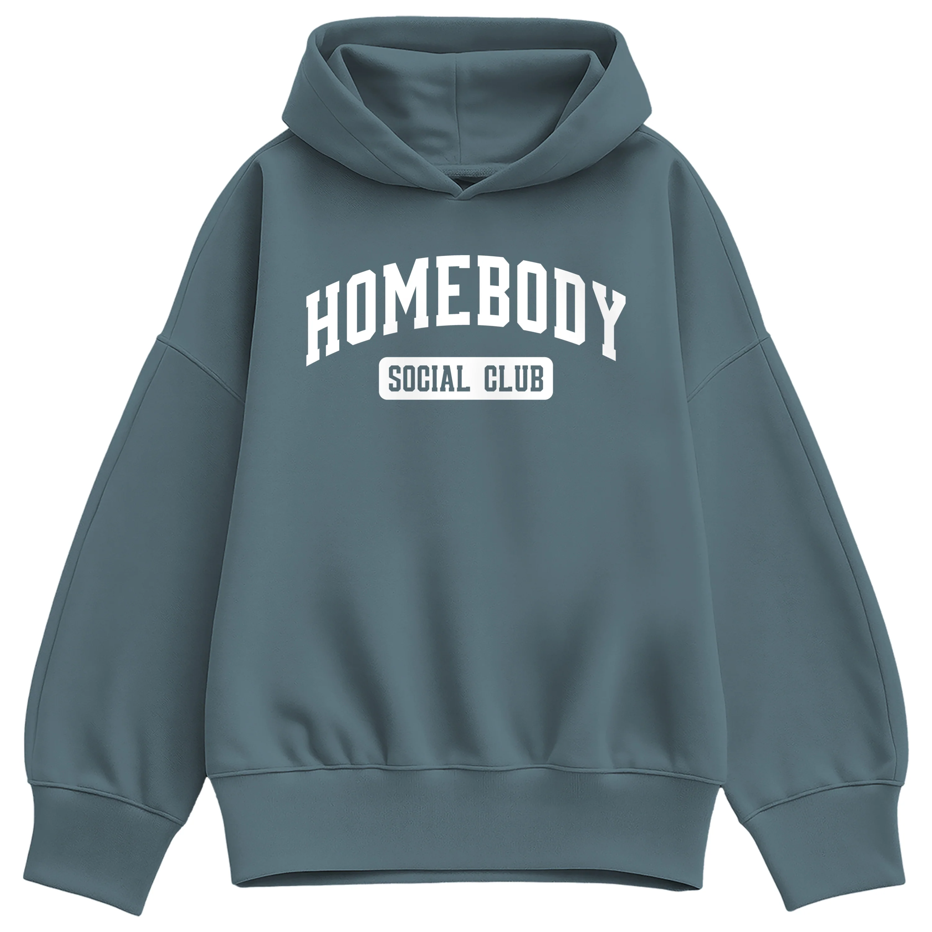 Instant Message - Homebody Social Club - Women's Oversized Fleece Hoodie Sweatshirt