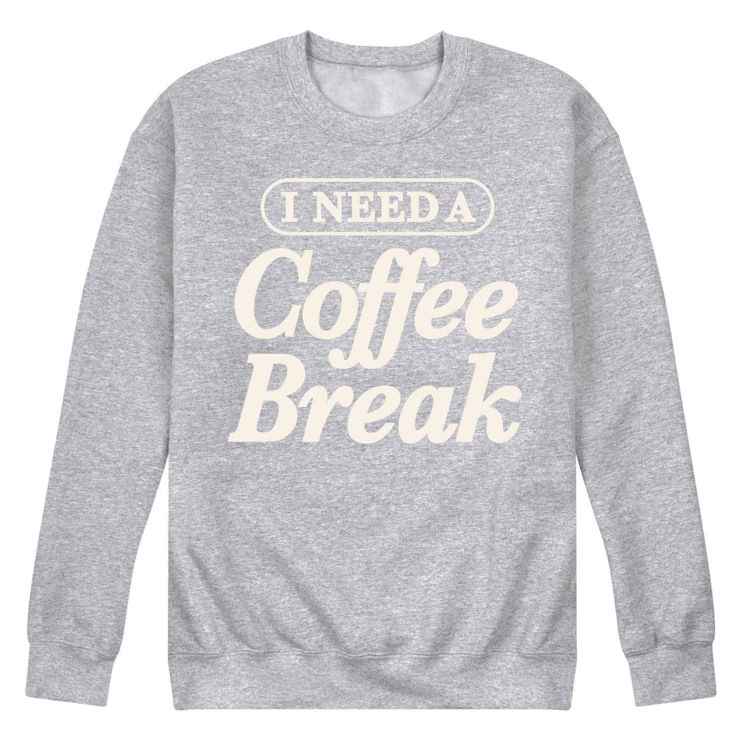 Instant Message - Need Coffee Break - Men's Crew Fleece Sweatshirt - Image 2