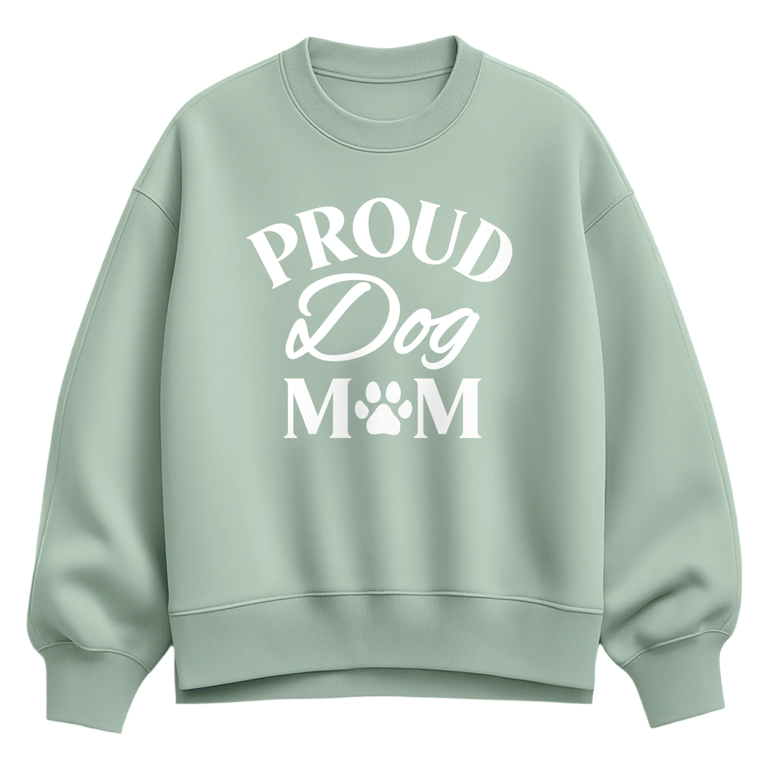 Instant Message - Proud Dog Mom - Women's Oversized Fleece Crew Sweatshirt