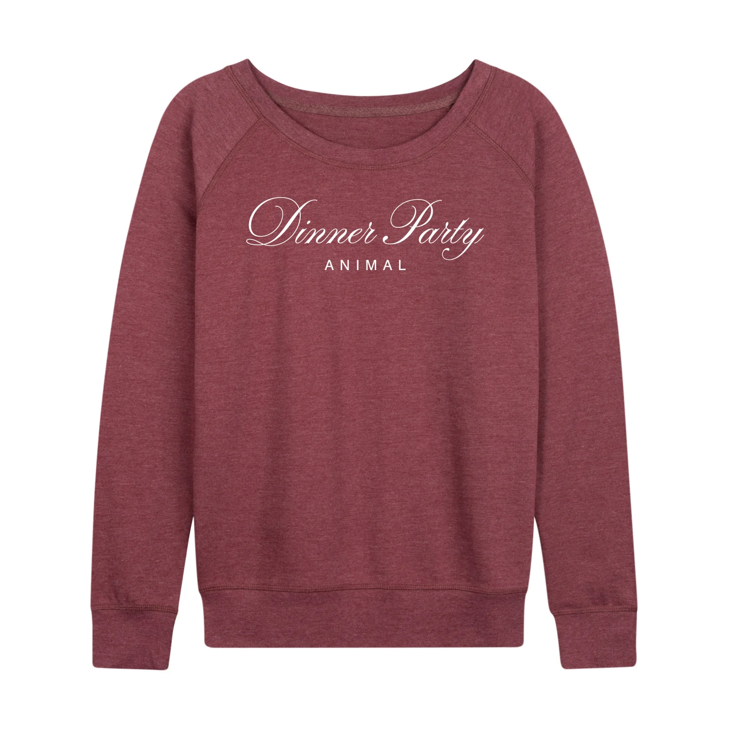 Instant Message - Dinner Party Animal - Women's French Terry Long Sleeve Shirt - Image 5