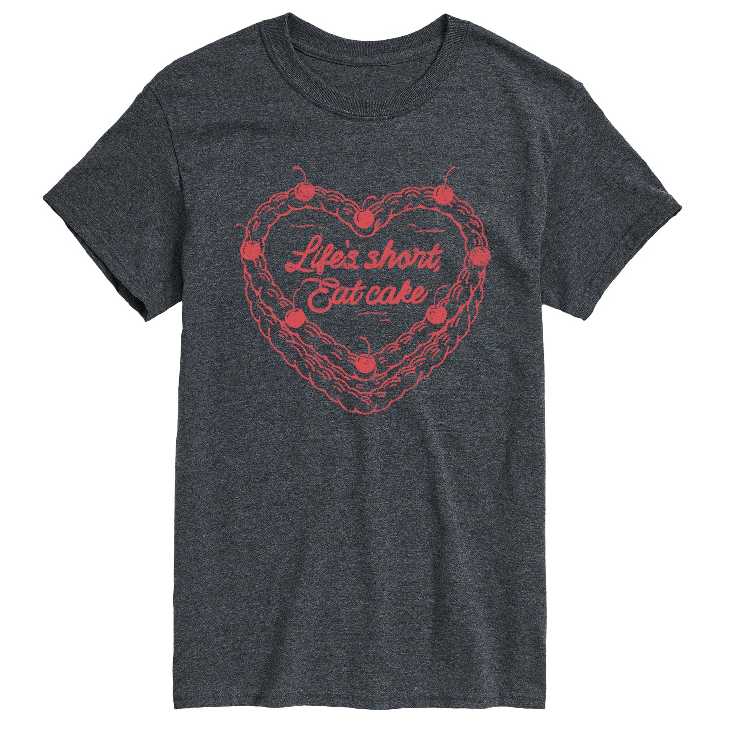 Instant Message - Eat Cake Heart - Men's Short Sleeve Graphic T-Shirt - Image 4