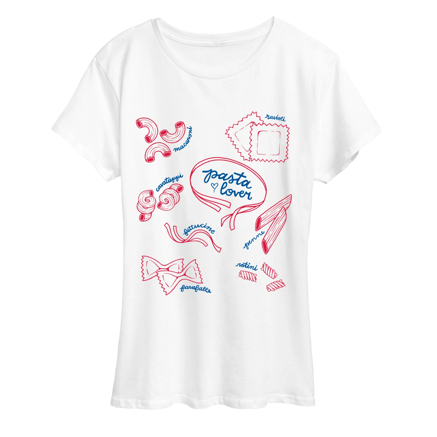 Instant Message - Pasta Lover - Women's SHORT SLEEVE Graphic T-shirt - Image 3