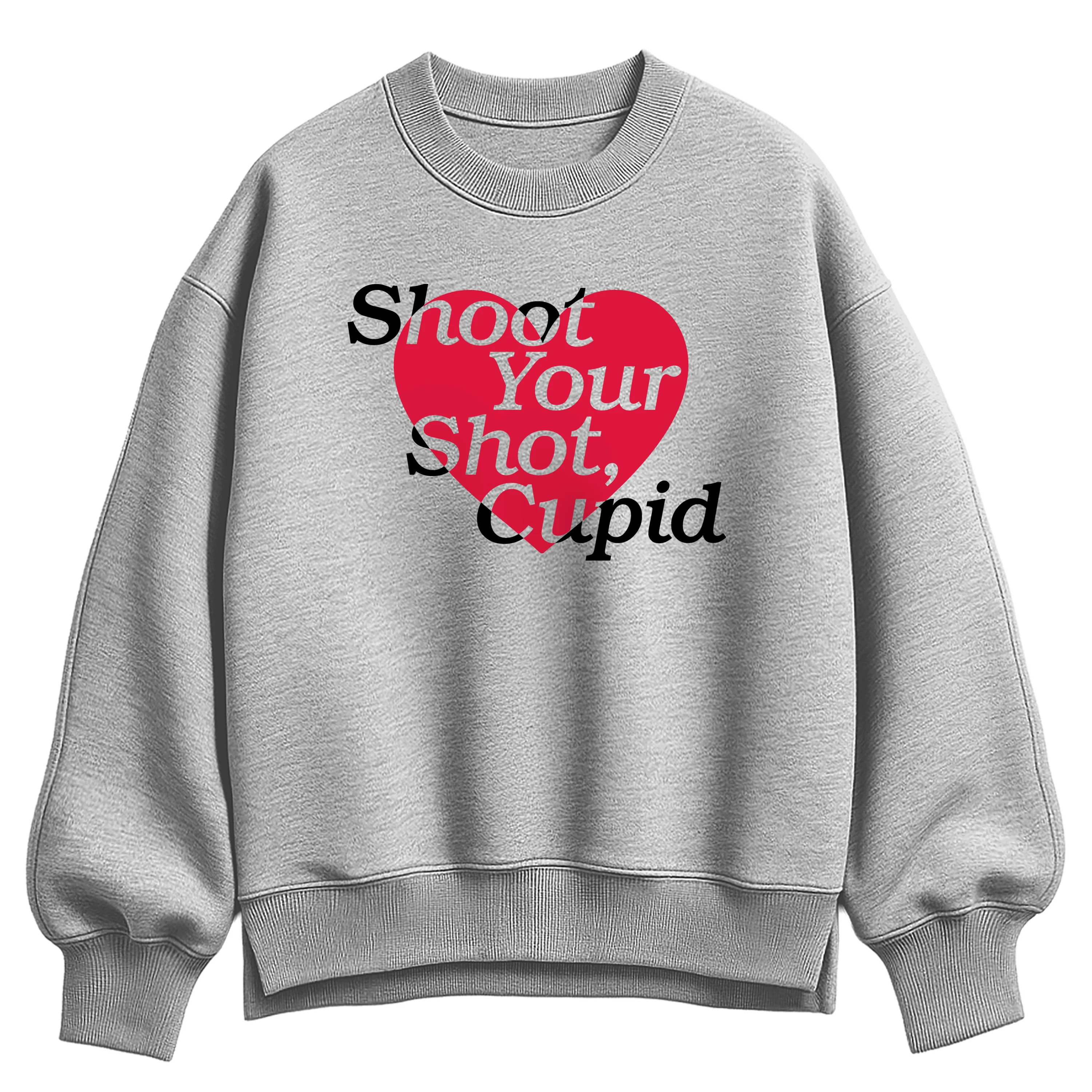 Instant Message - Shoot Your Shot Cupid - Women's Oversized Fleece Crew Sweatshirt