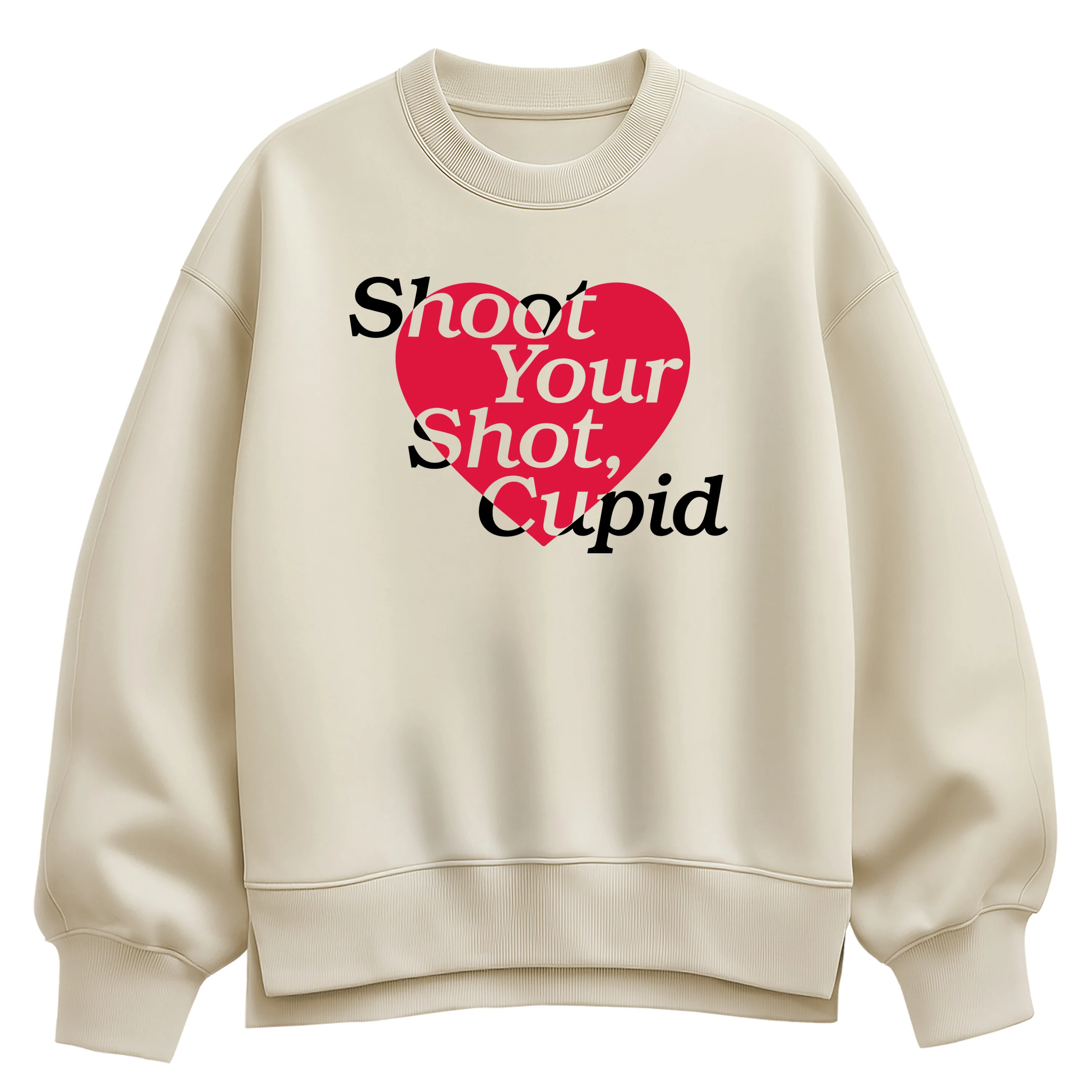 Instant Message - Shoot Your Shot Cupid - Women's Oversized Fleece Crew Sweatshirt - Image 2