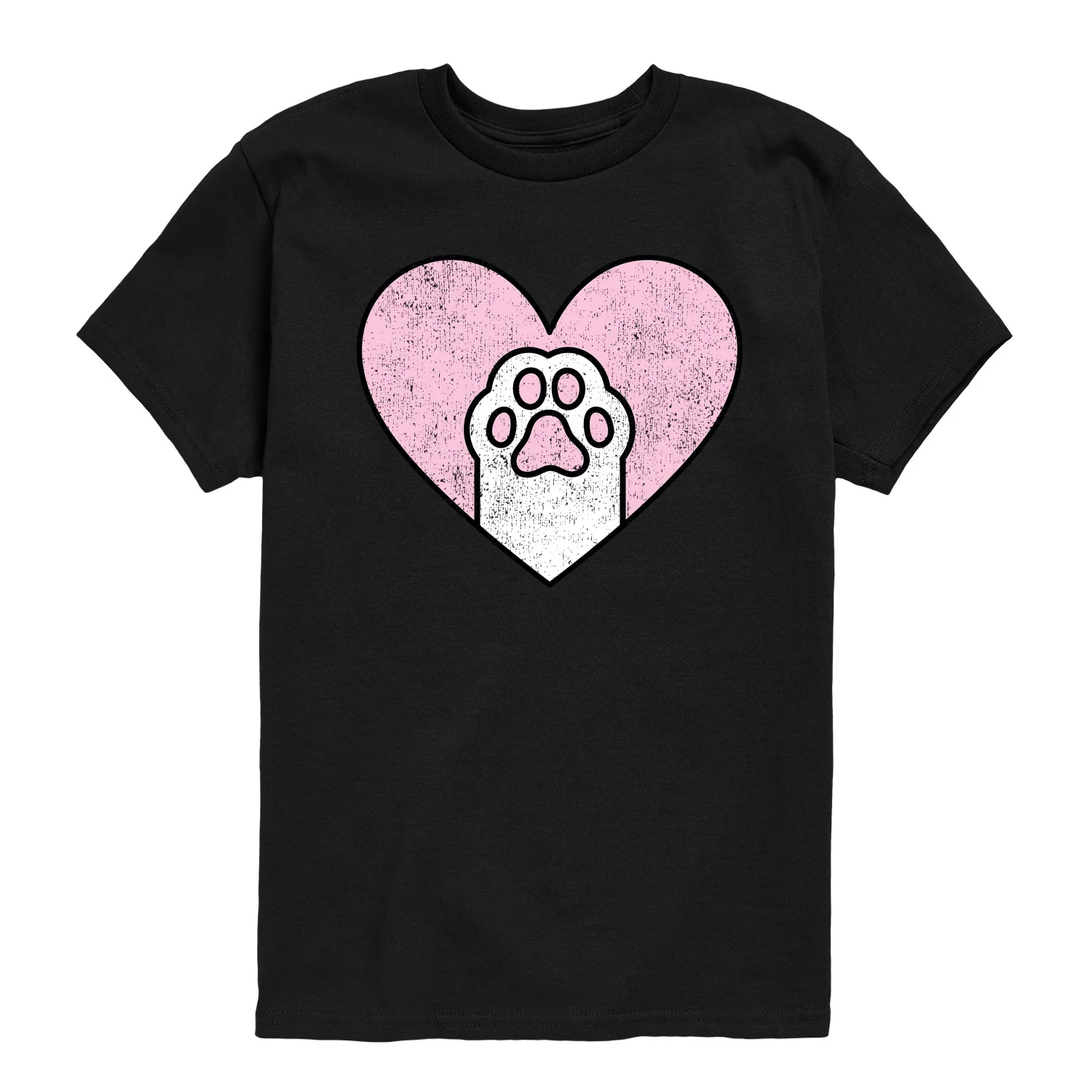 Instant Message - Cat Paw Heart - Youth Boys Short Sleeve Graphic T-Shirt