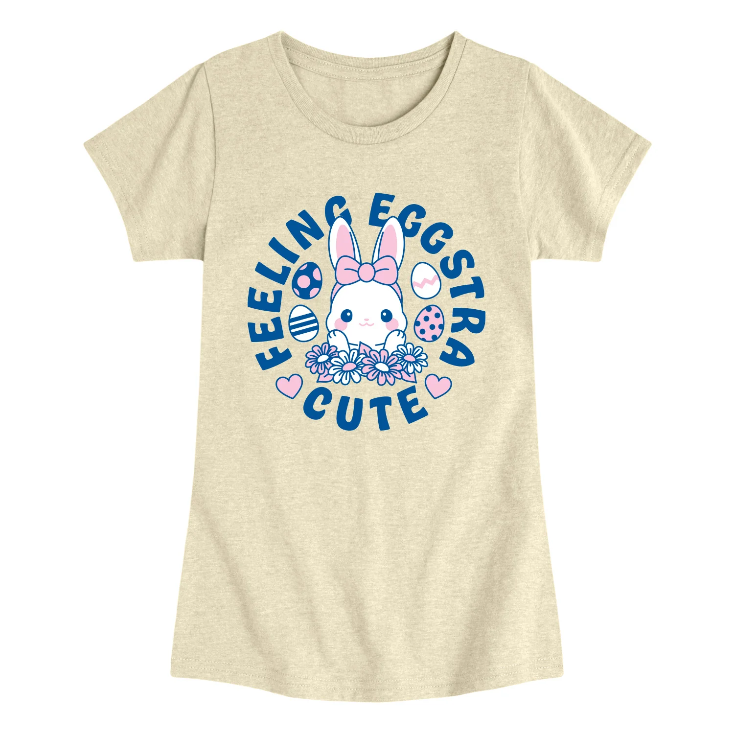 Instant Message - Feeling Eggstra Cute - Youth Girls Fitted Short Sleeve T-Shirt - Image 2