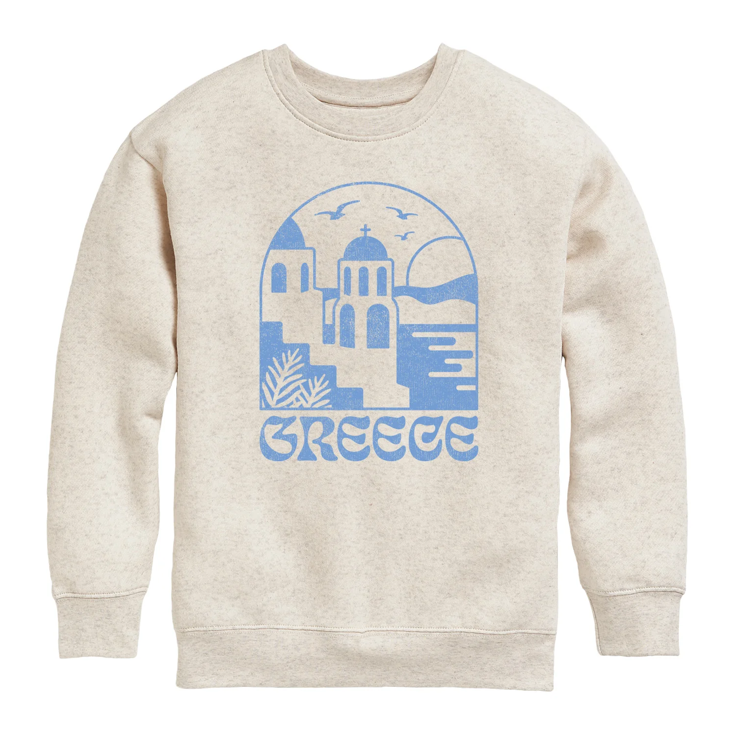 Instant Message - Greece - Youth Boys Crew Fleece Sweatshirt