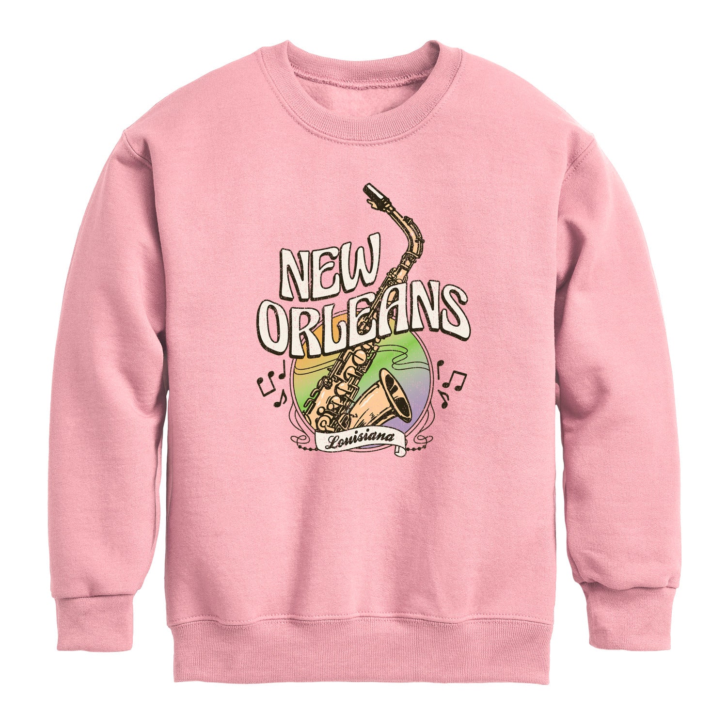 Instant Message - New Orleans - Youth Boys Crew Fleece Sweatshirt - Image 3