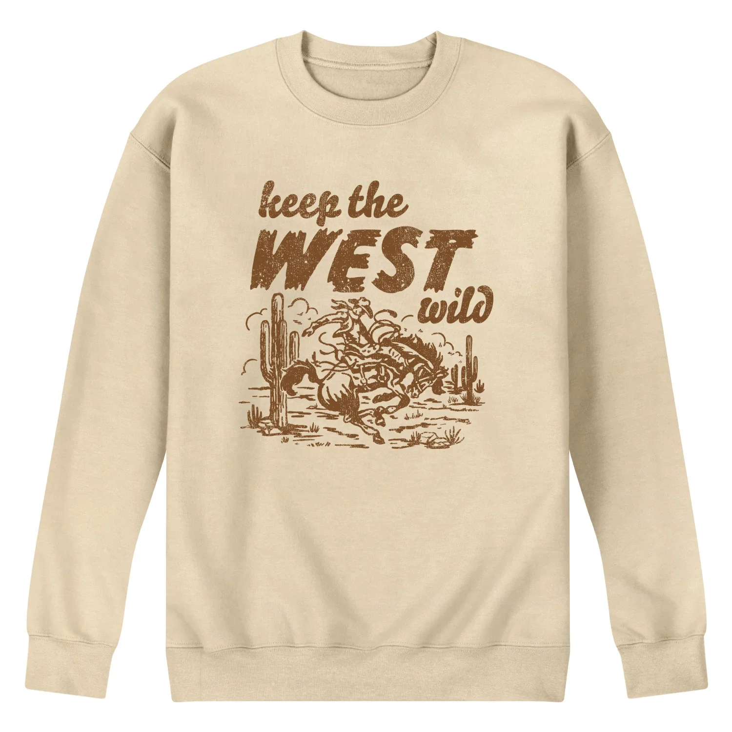 Instant Message - Keep The West Wild - Men's Crew Fleece Sweatshirt
