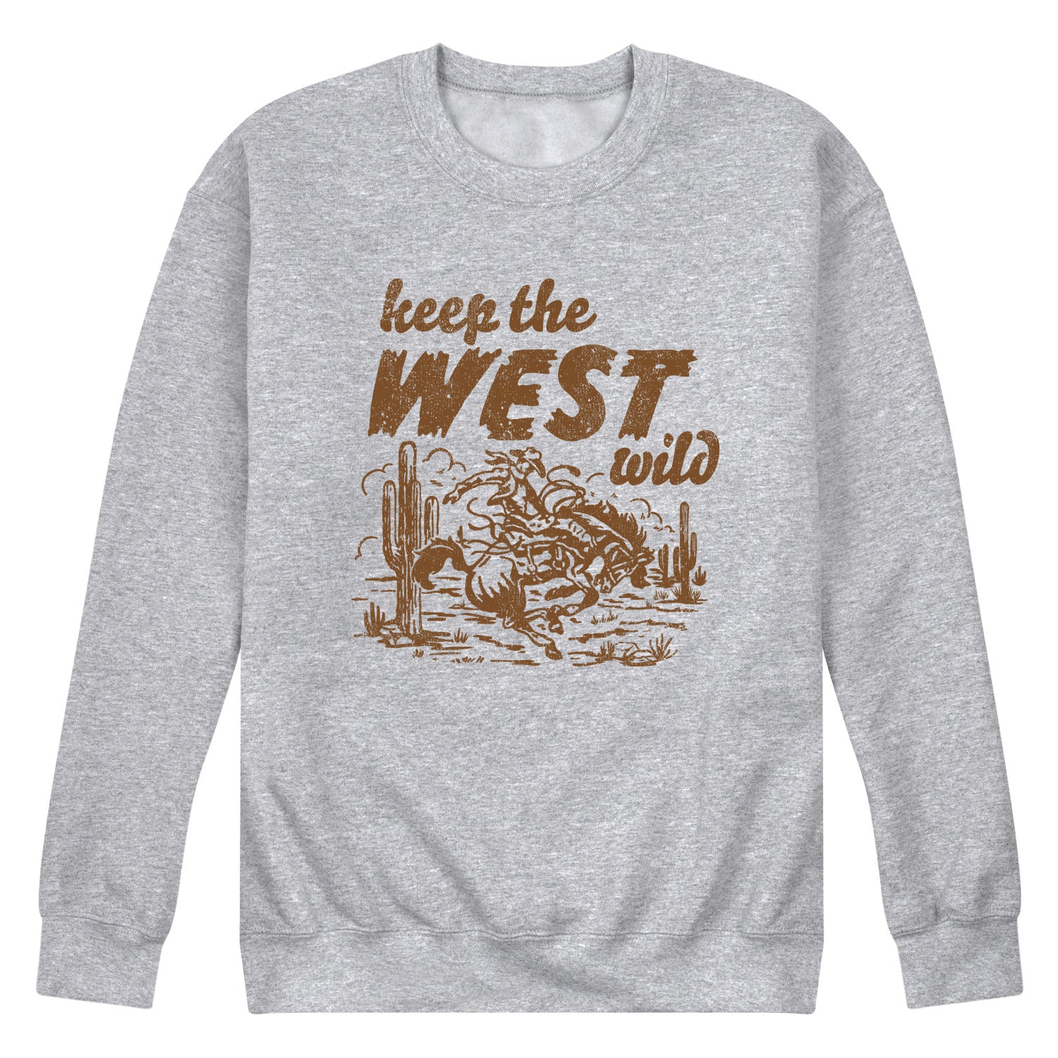 Instant Message - Keep The West Wild - Men's Crew Fleece Sweatshirt - Image 2