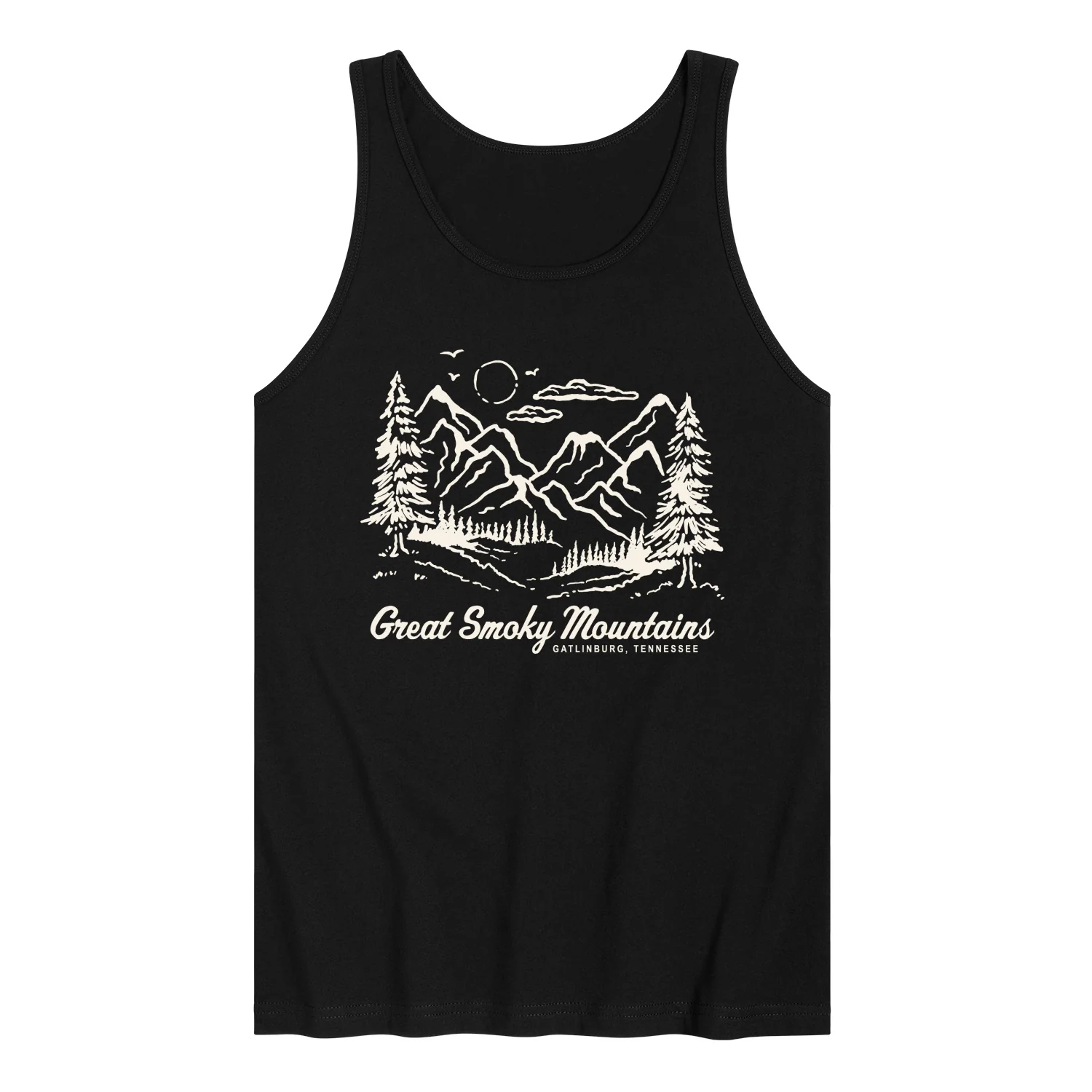 Instant Message - Smoky Mountains TN - Men's Sleeveless Graphic Tank - Image 2