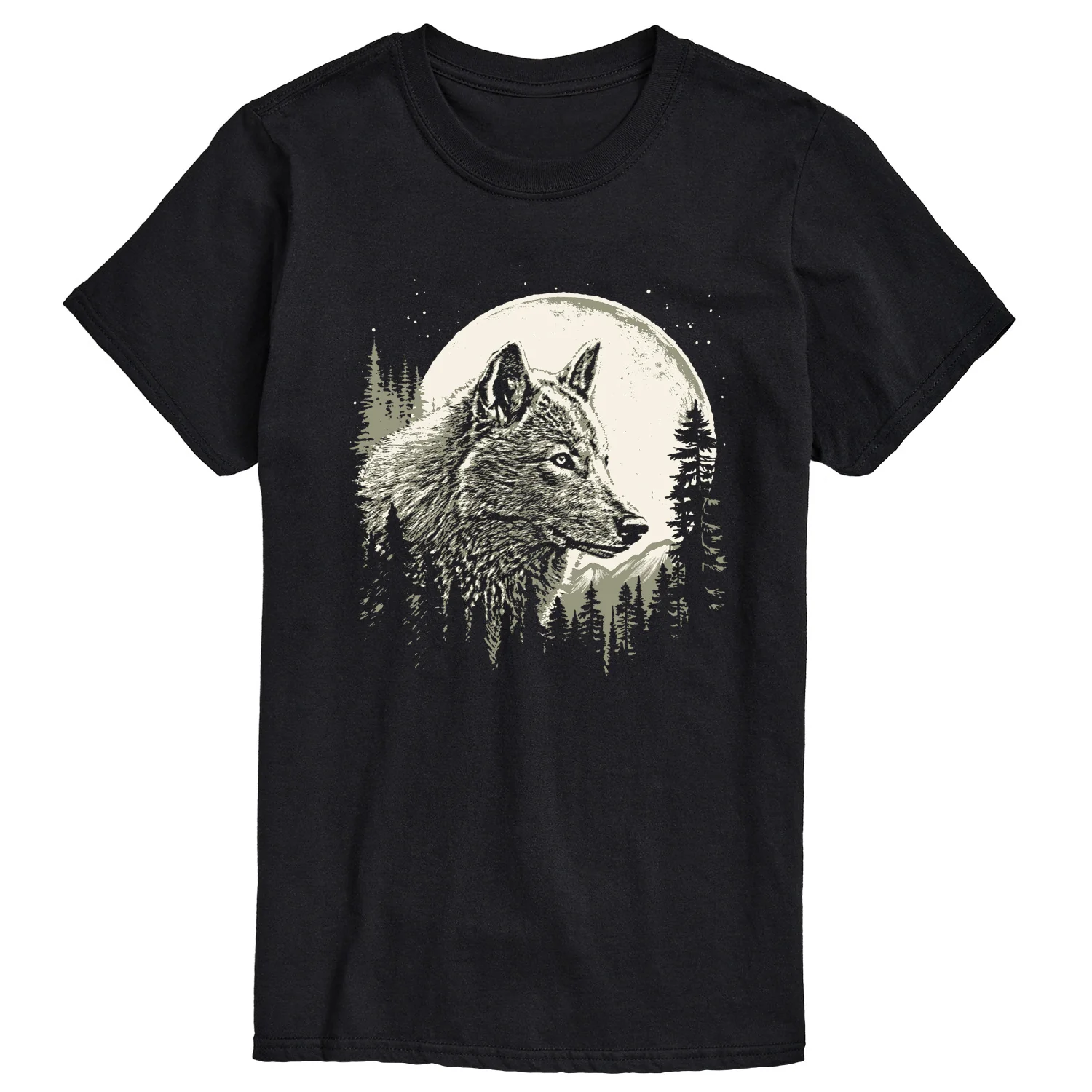 Instant Message - Wolf Moon - Men's Short Sleeve Graphic T-Shirt - Image 2