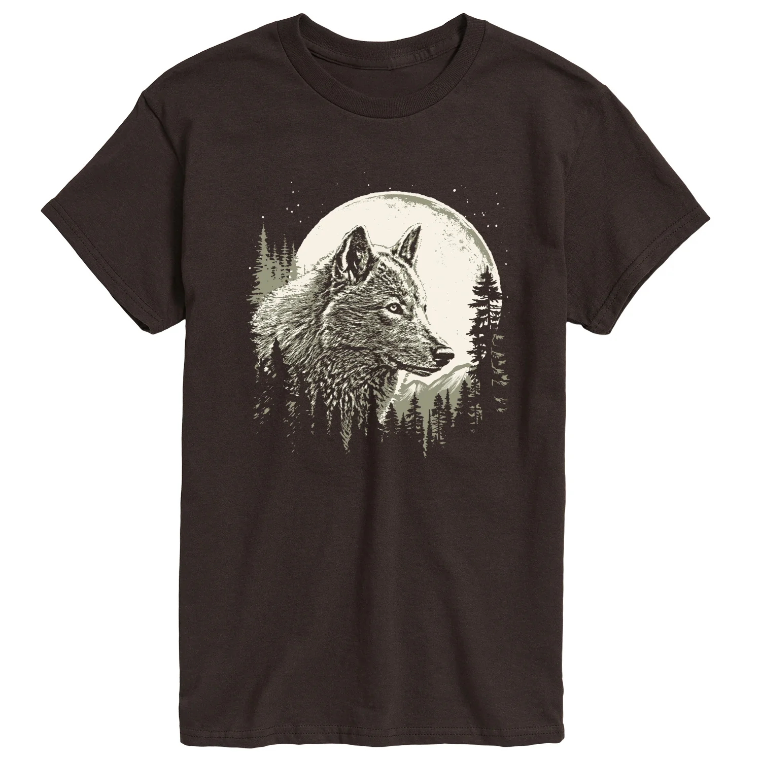 Instant Message - Wolf Moon - Men's Short Sleeve Graphic T-Shirt - Image 3