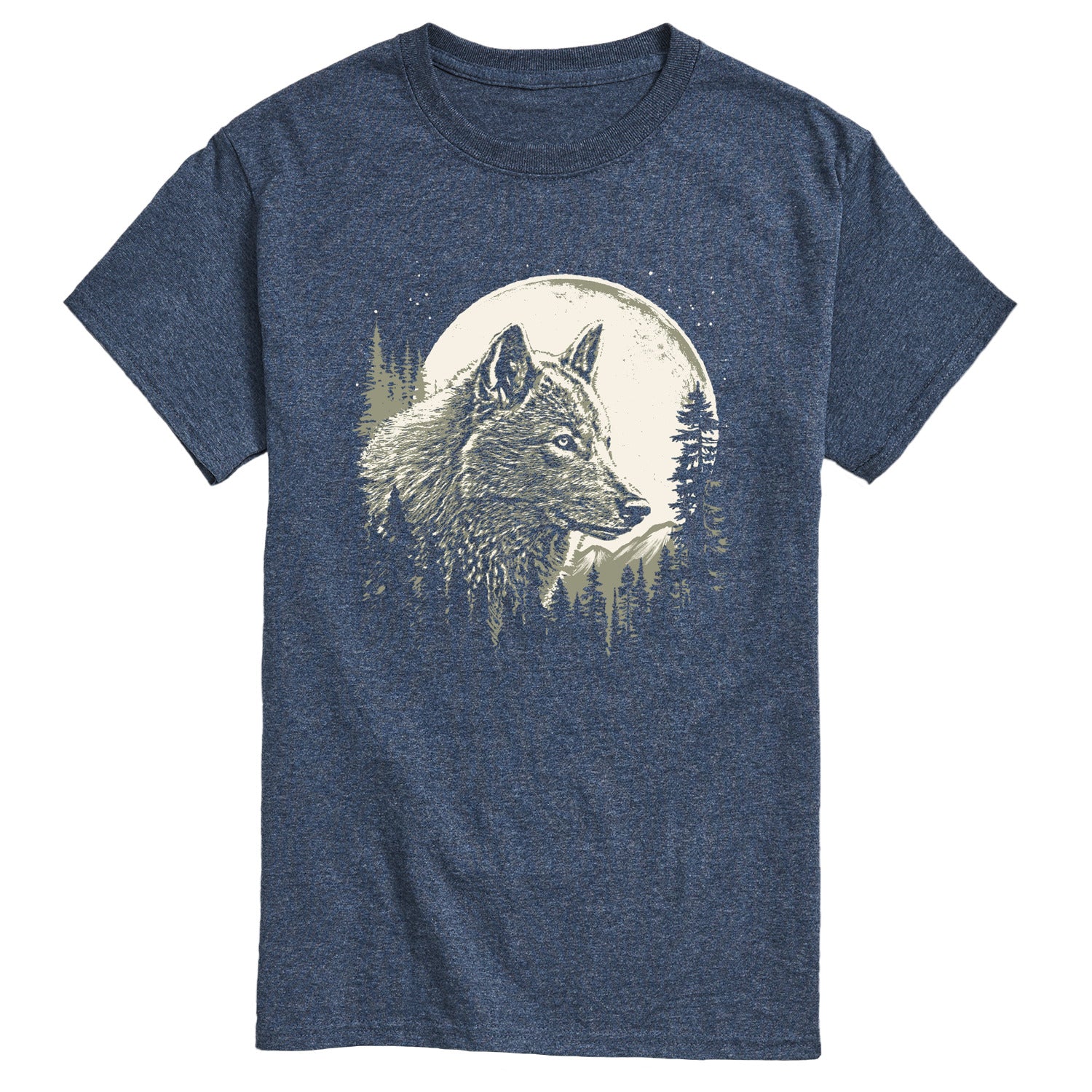 Instant Message - Wolf Moon - Men's Short Sleeve Graphic T-Shirt - Image 4