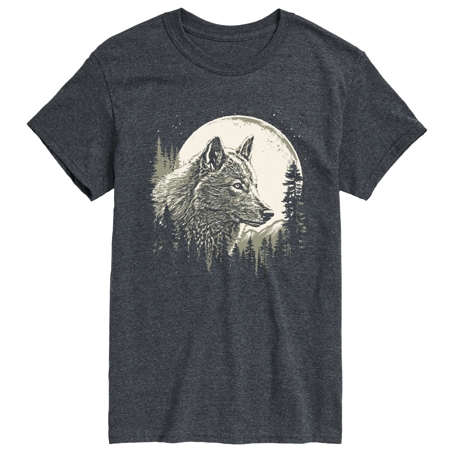 Instant Message - Wolf Moon - Men's Short Sleeve Graphic T-Shirt - Image 5