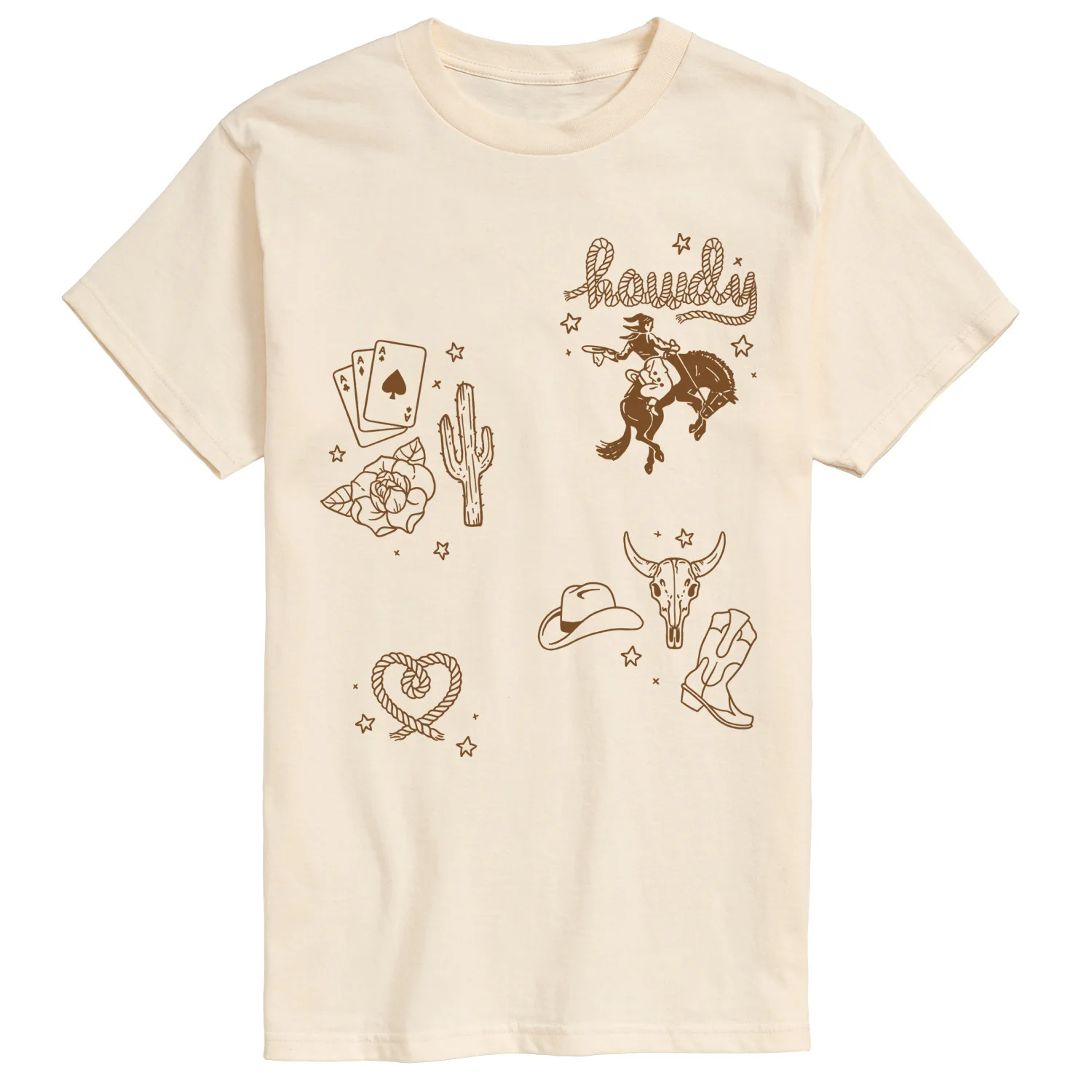 Instant Message - Cowgirl Patches - Men's Short Sleeve Graphic T-Shirt - Image 3