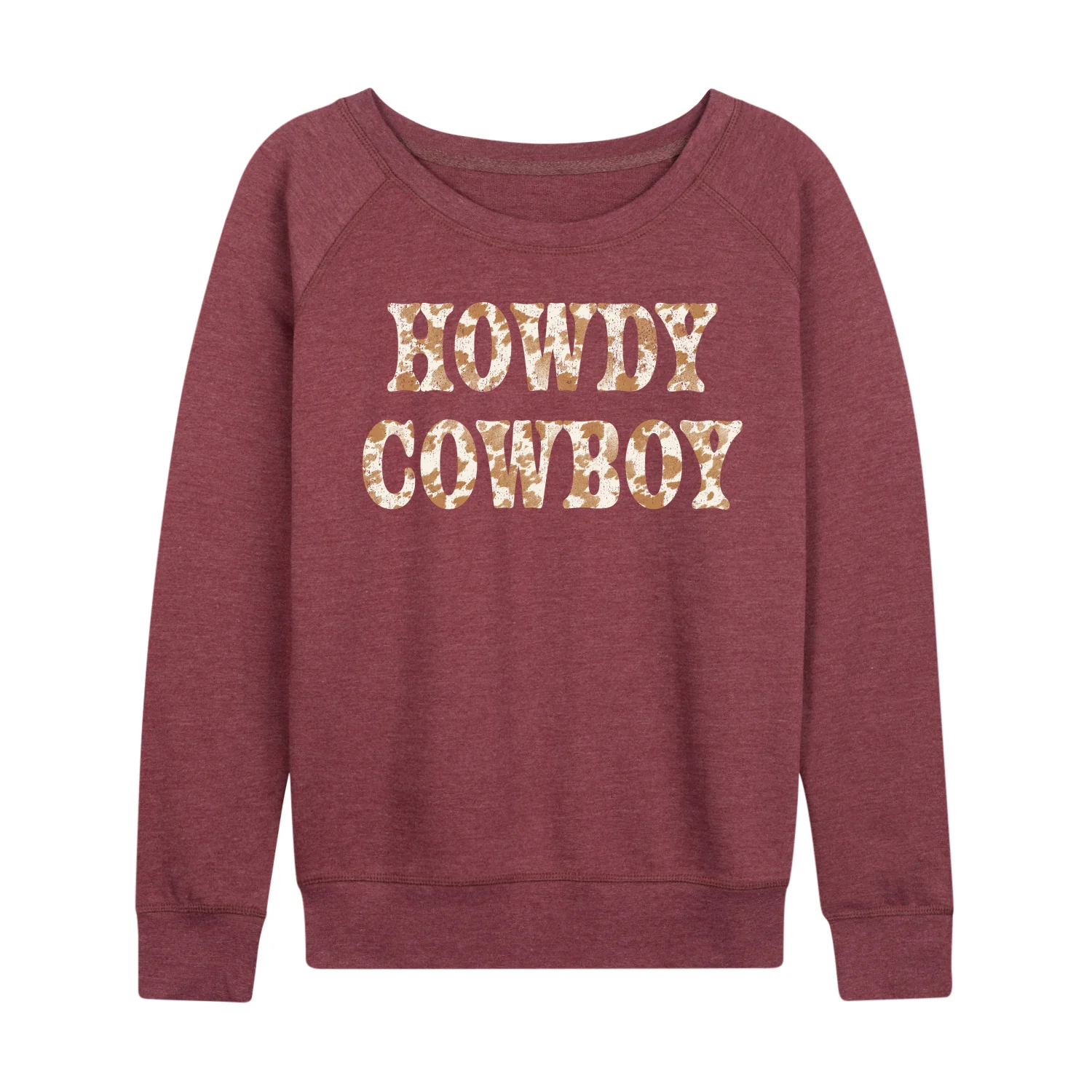 Instant Message - Howdy Cowboy - Women's French Terry Long Sleeve Pullover