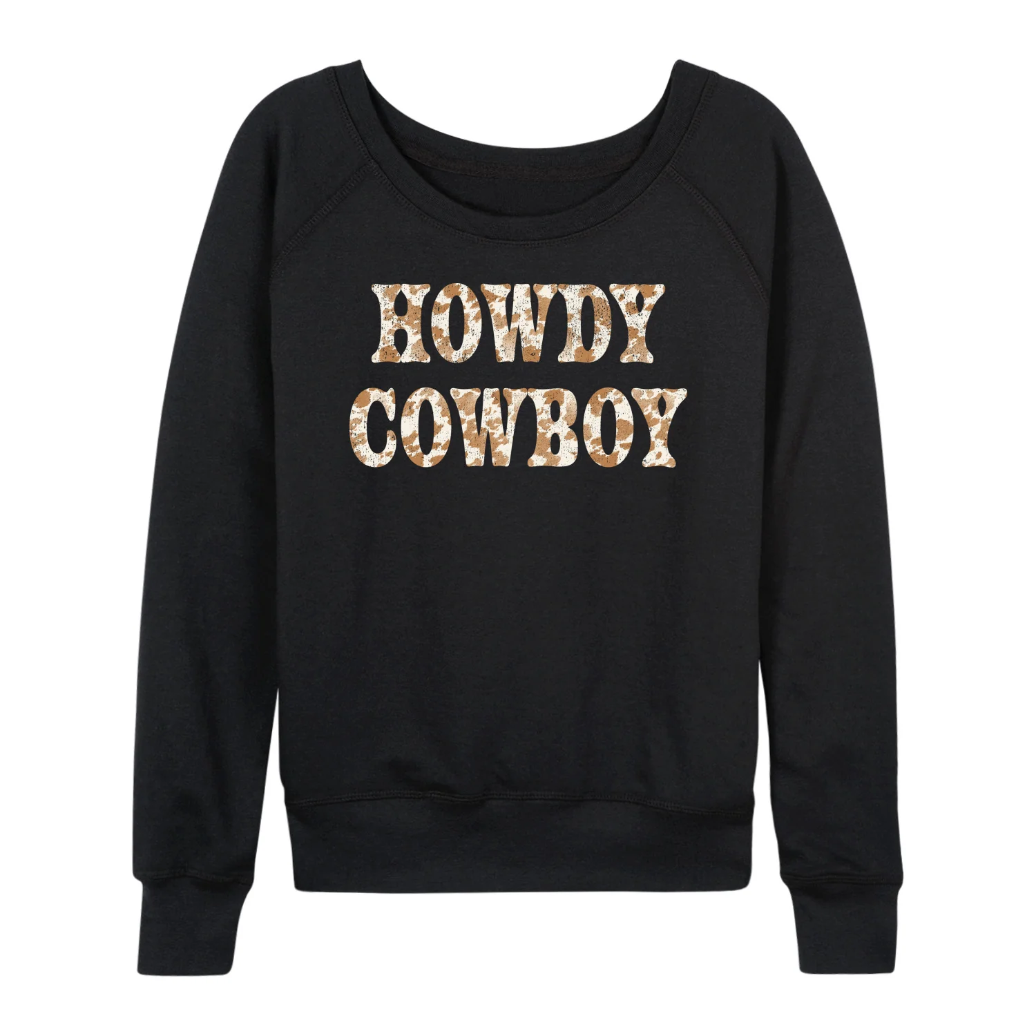 Instant Message - Howdy Cowboy - Women's French Terry Long Sleeve Pullover - Image 2