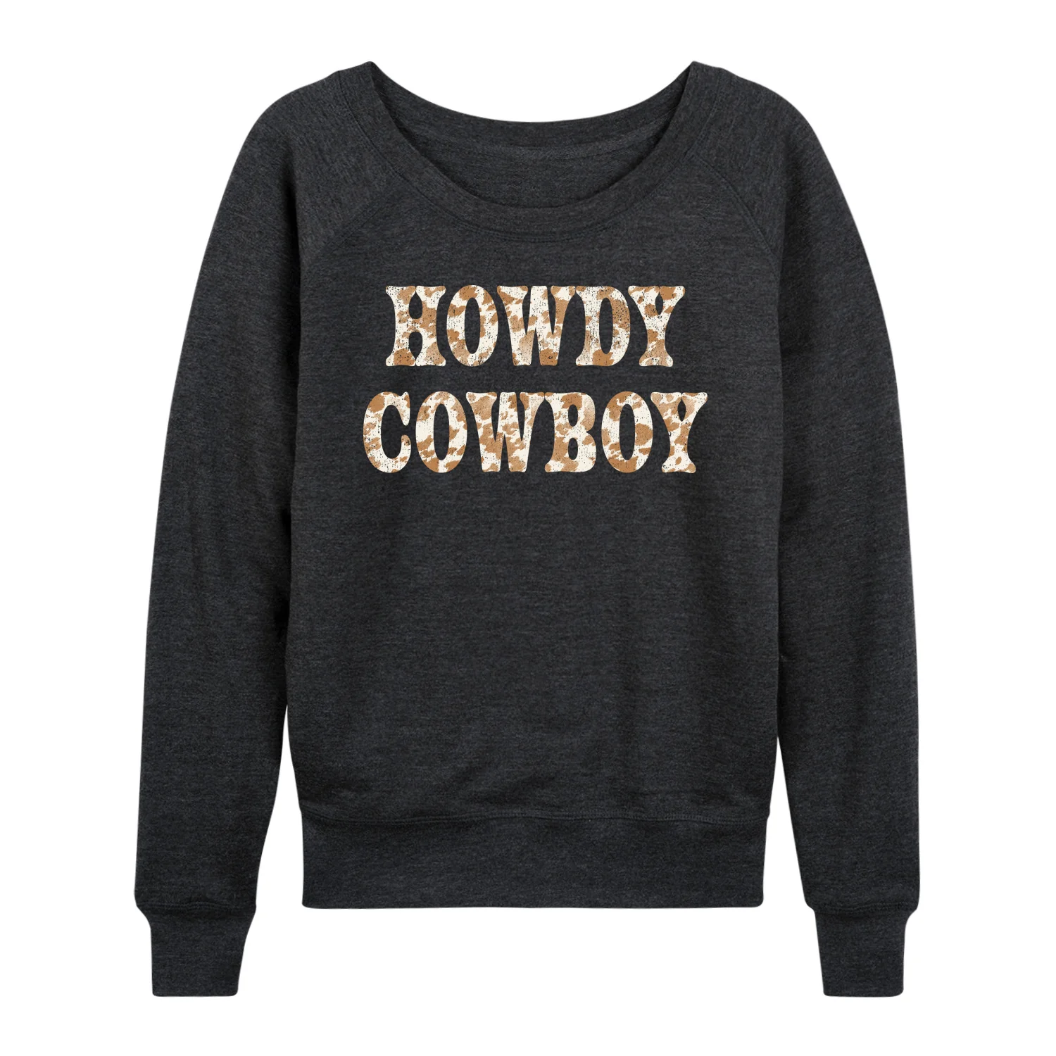 Instant Message - Howdy Cowboy - Women's French Terry Long Sleeve Pullover - Image 3