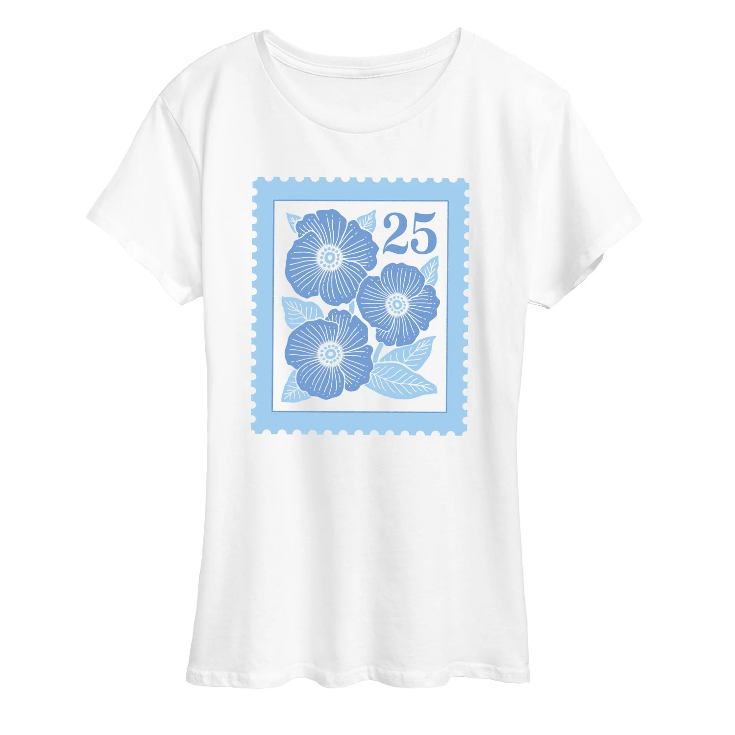 Instant Message - Flower Stamp - Women's Short Sleeve Graphic T-Shirt - Image 3