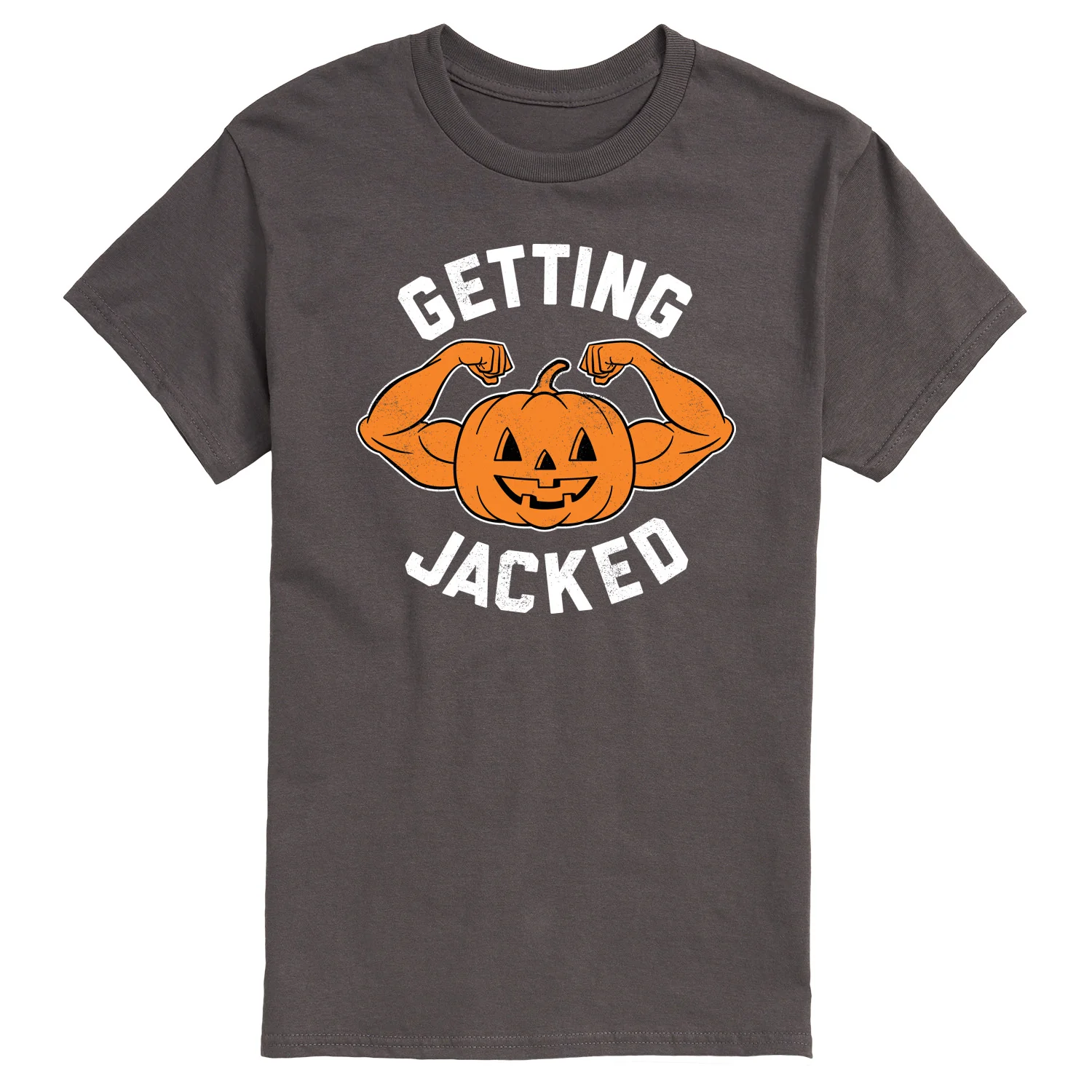 Instant Message - Getting Jacked Pumpkin - Men's Short Sleeve Graphic T-Shirt