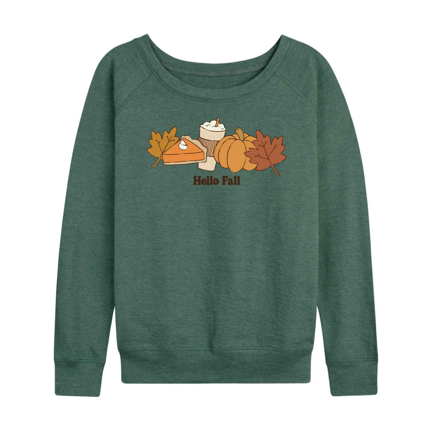Instant Message - Hello Fall - Women's French Terry Long Sleeve Shirt - Image 2