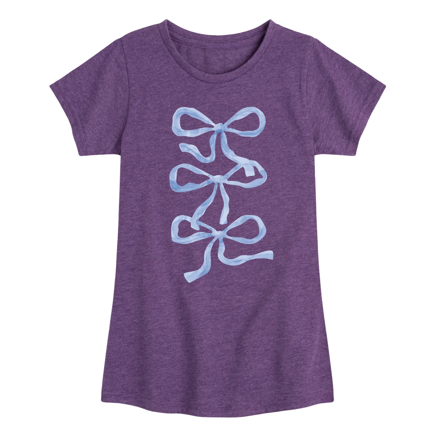 Instant Message - Blue Bows - Youth Girls Fitted Short Sleeve T-Shirt - Image 6