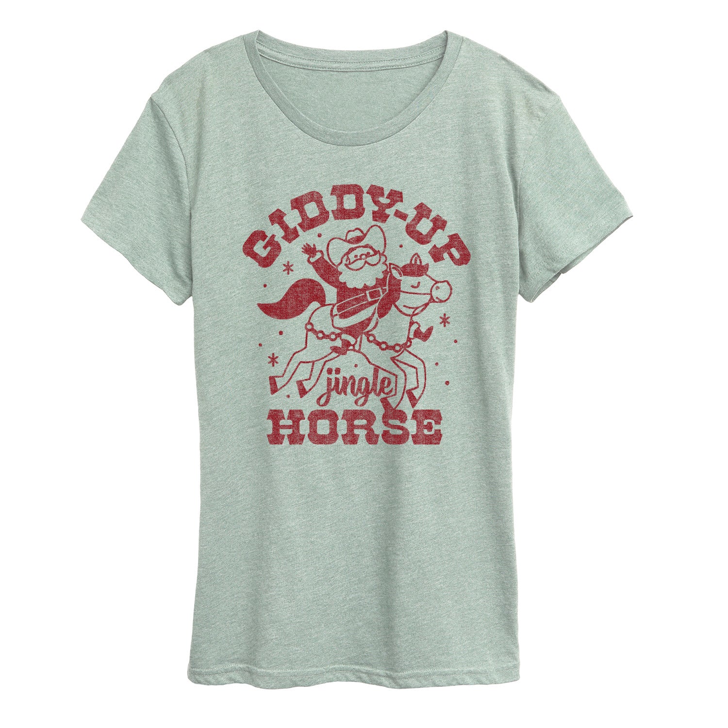 Instant Message - Giddy Up Jingle Horse - Women's Short Sleeve Graphic T-Shirt - Image 5