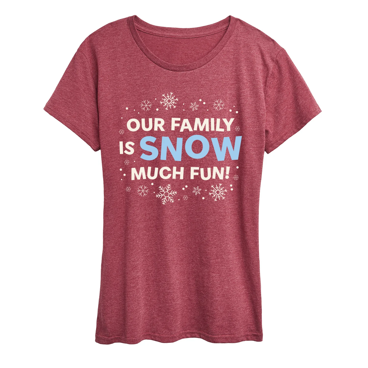 Instant Message - Family Snow Much Fun - Women's Short Sleeve Graphic T-Shirt - Image 7