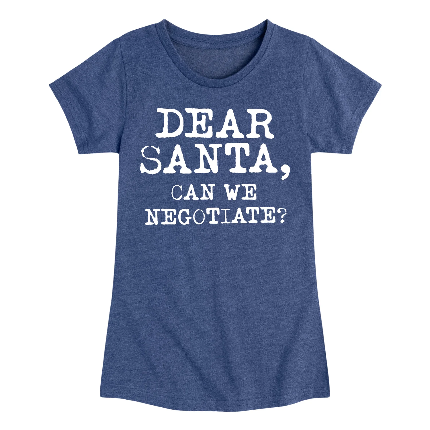 Instant Message - Dear Santa Can We Negotiate - Youth Girls Short Sleeve T-shirt - Image 4