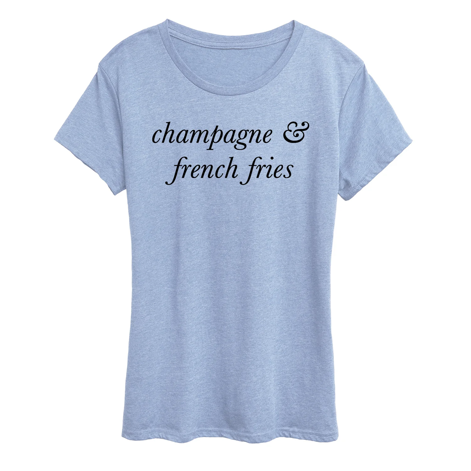 Instant Message - Champagne and French Fries - Women's Short Sleeve Graphic T-Shirt