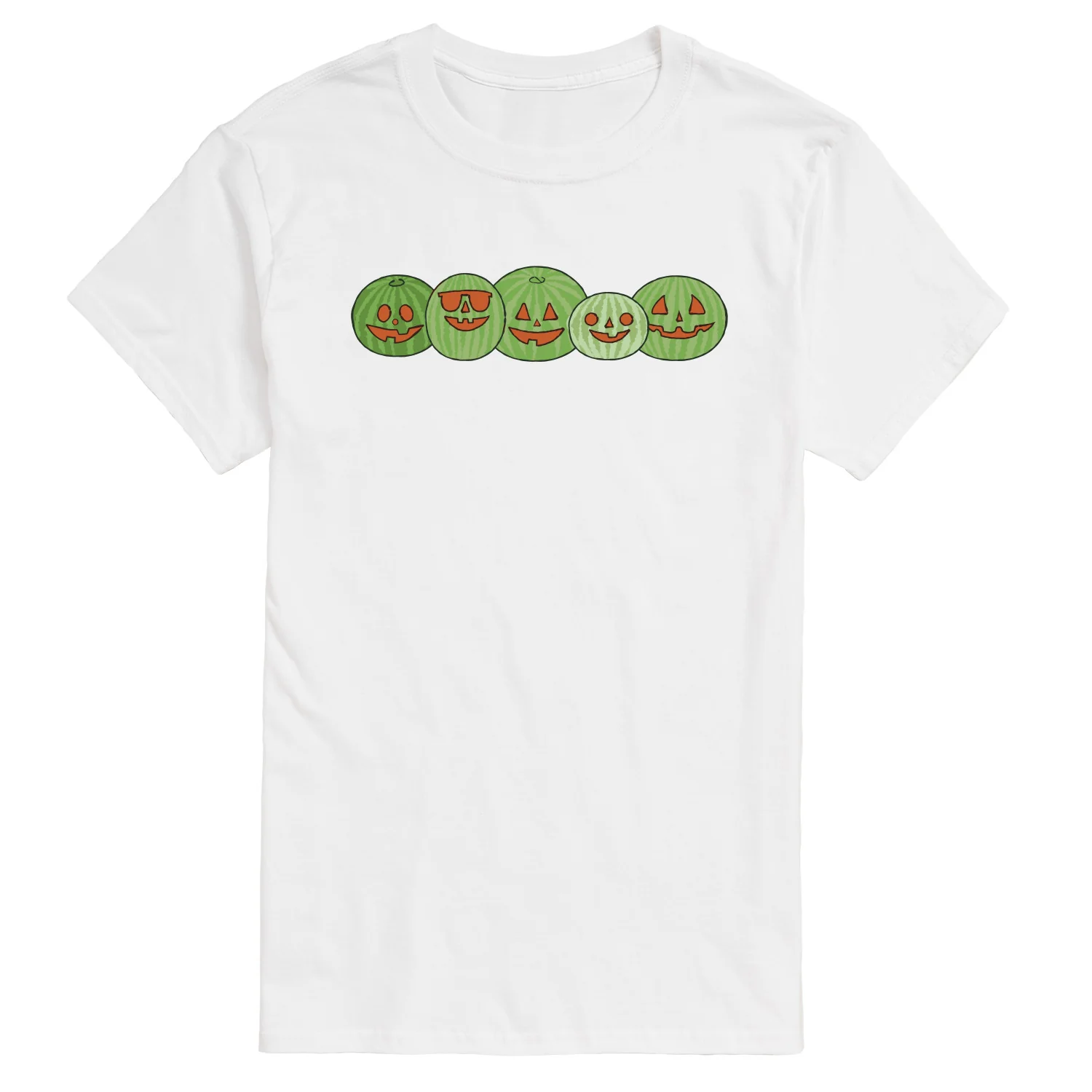 Instant Message - Watermelon Halloween Faces - Men's Short Sleeve Graphic T-Shirt