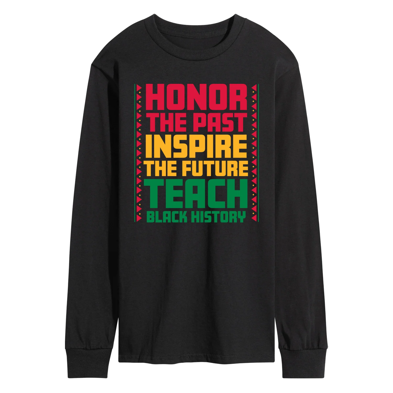 Instant Message - Teach Black History - Men's Long Sleeve Graphic T-Shirt - Image 2