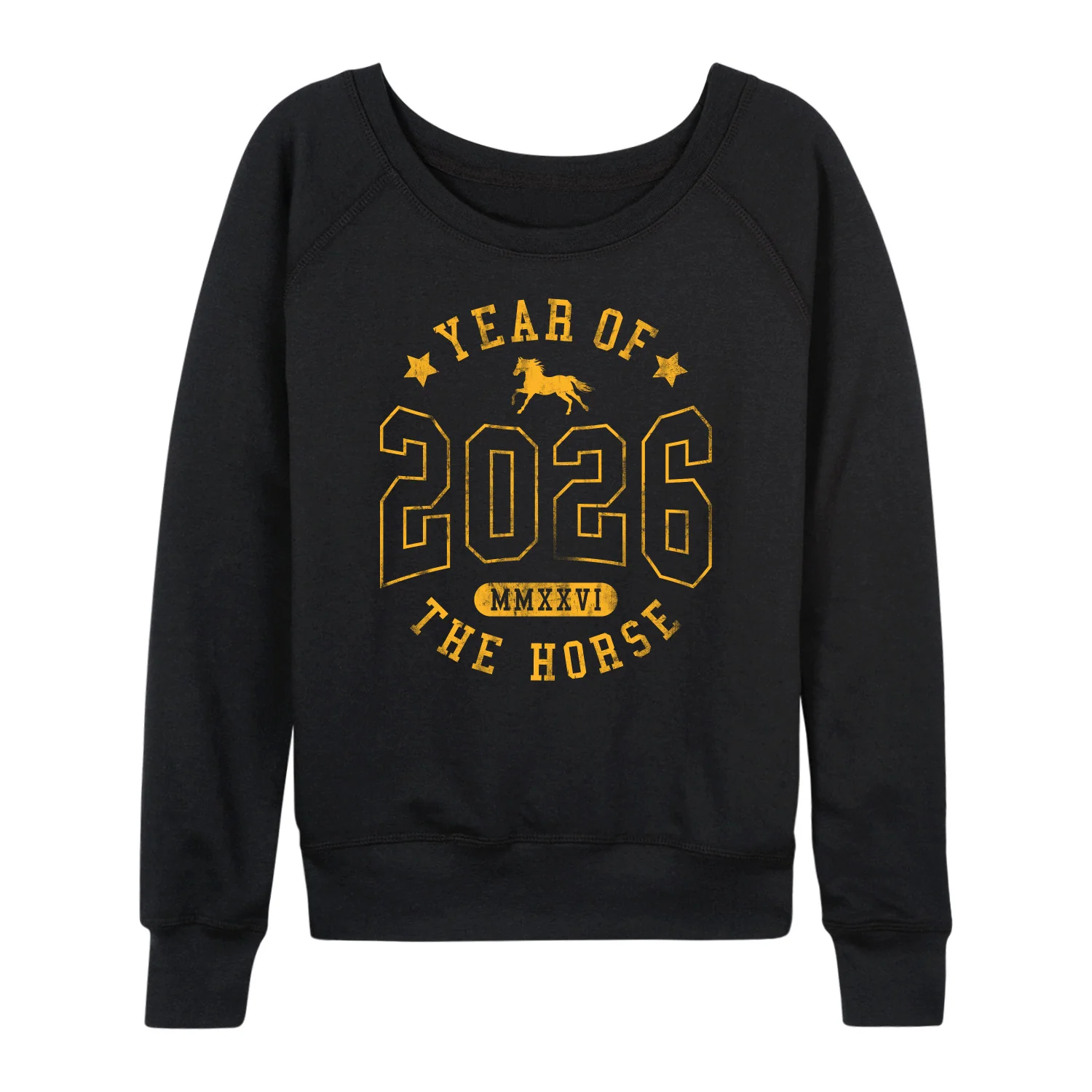 Instant Message - 2026 Year of the Horse - Women's French Terry Long Sleeve Pullover