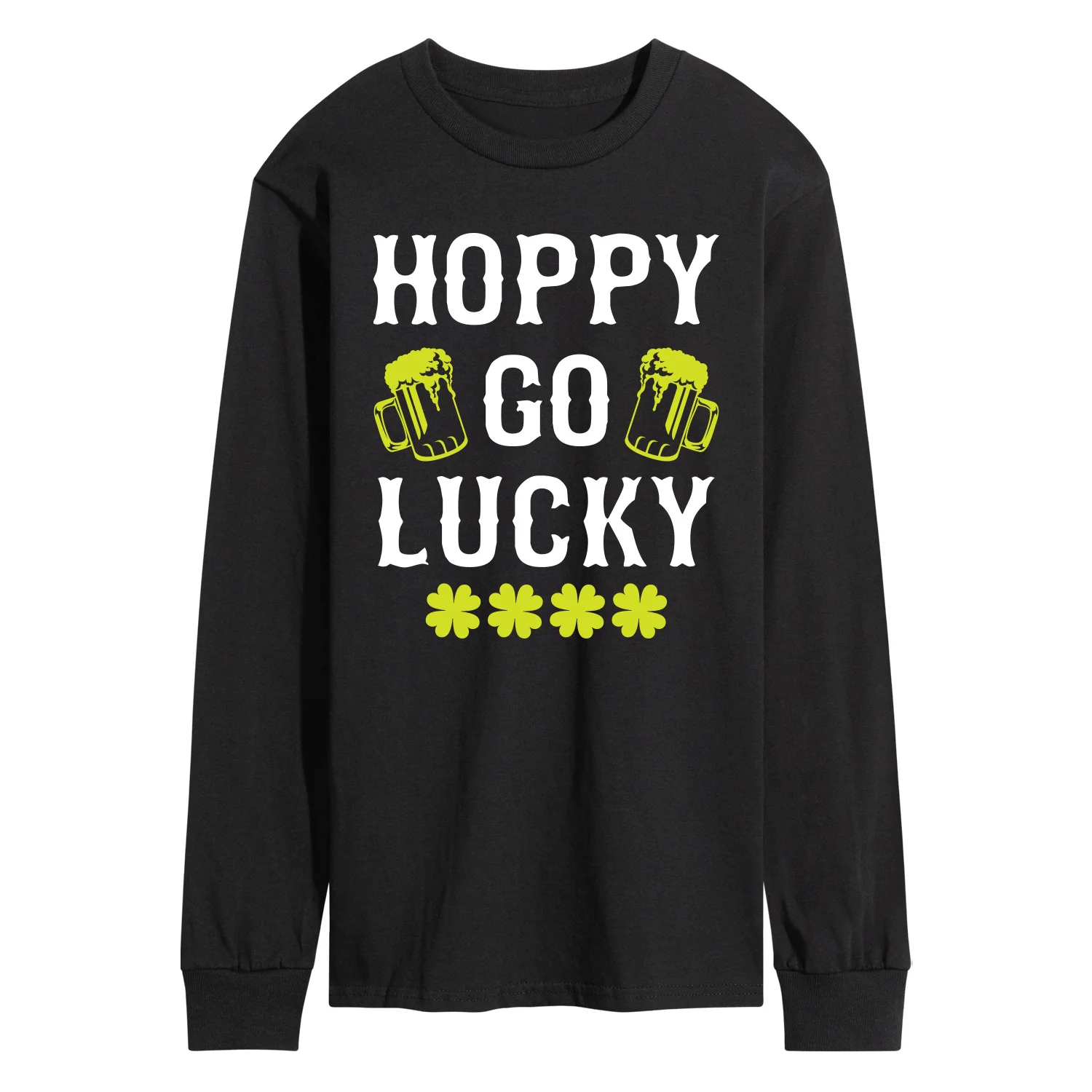 Instant Message - Hoppy Go Lucky - Men's Long Sleeve Graphic T-Shirt - Image 2
