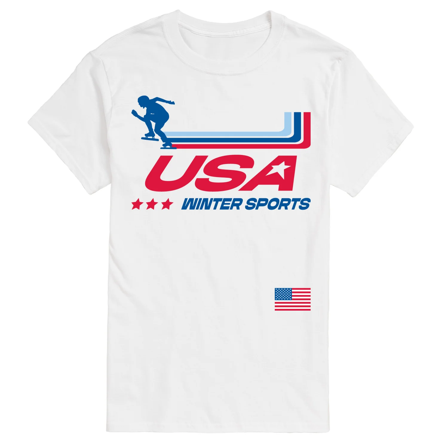 Instant Message - USA Winter Sports - Men's Short Sleeve Graphic T-Shirt - Image 4