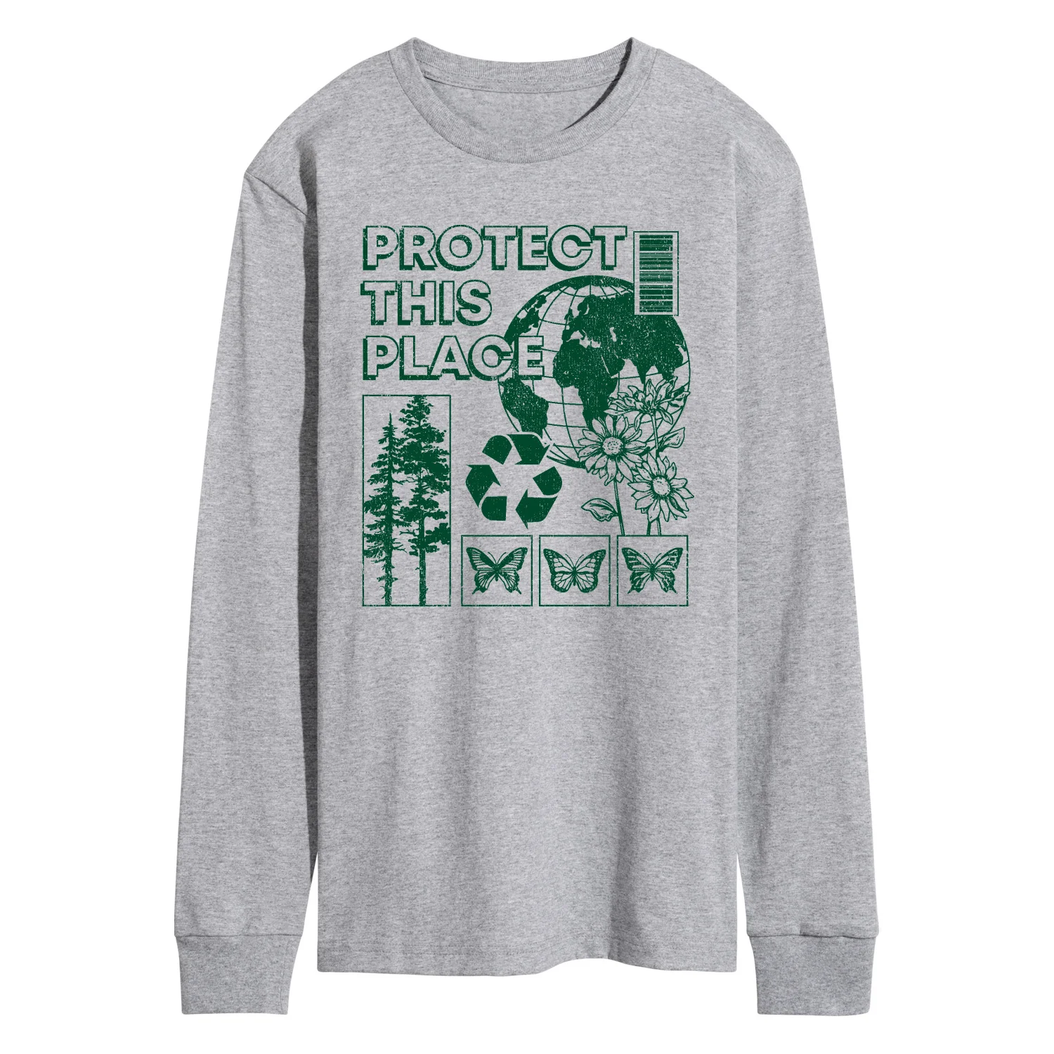 Instant Message - Protect This Place - Men's Long Sleeve Graphic T-Shirt