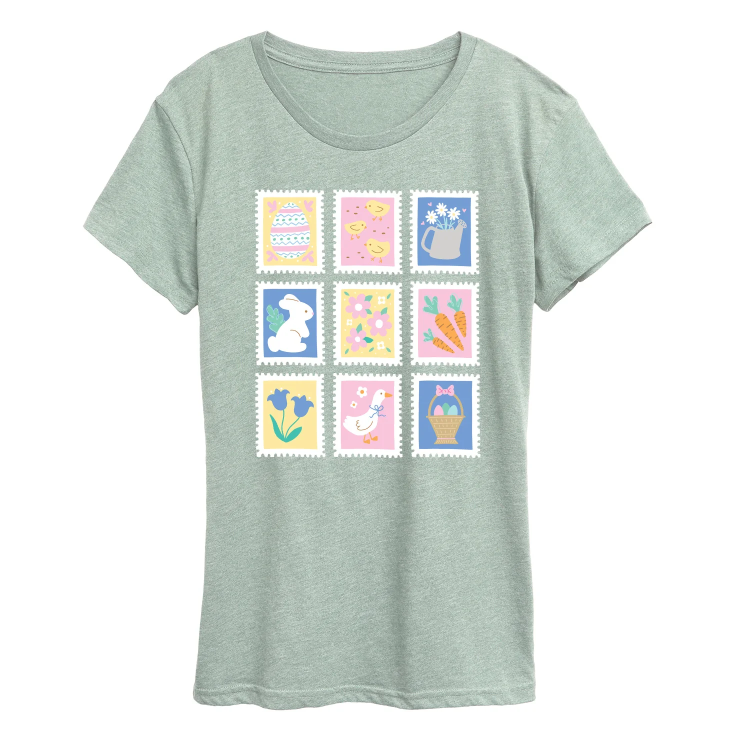 Instant Message - Easter Stamps - Women's Short Sleeve Graphic T-Shirt - Image 10