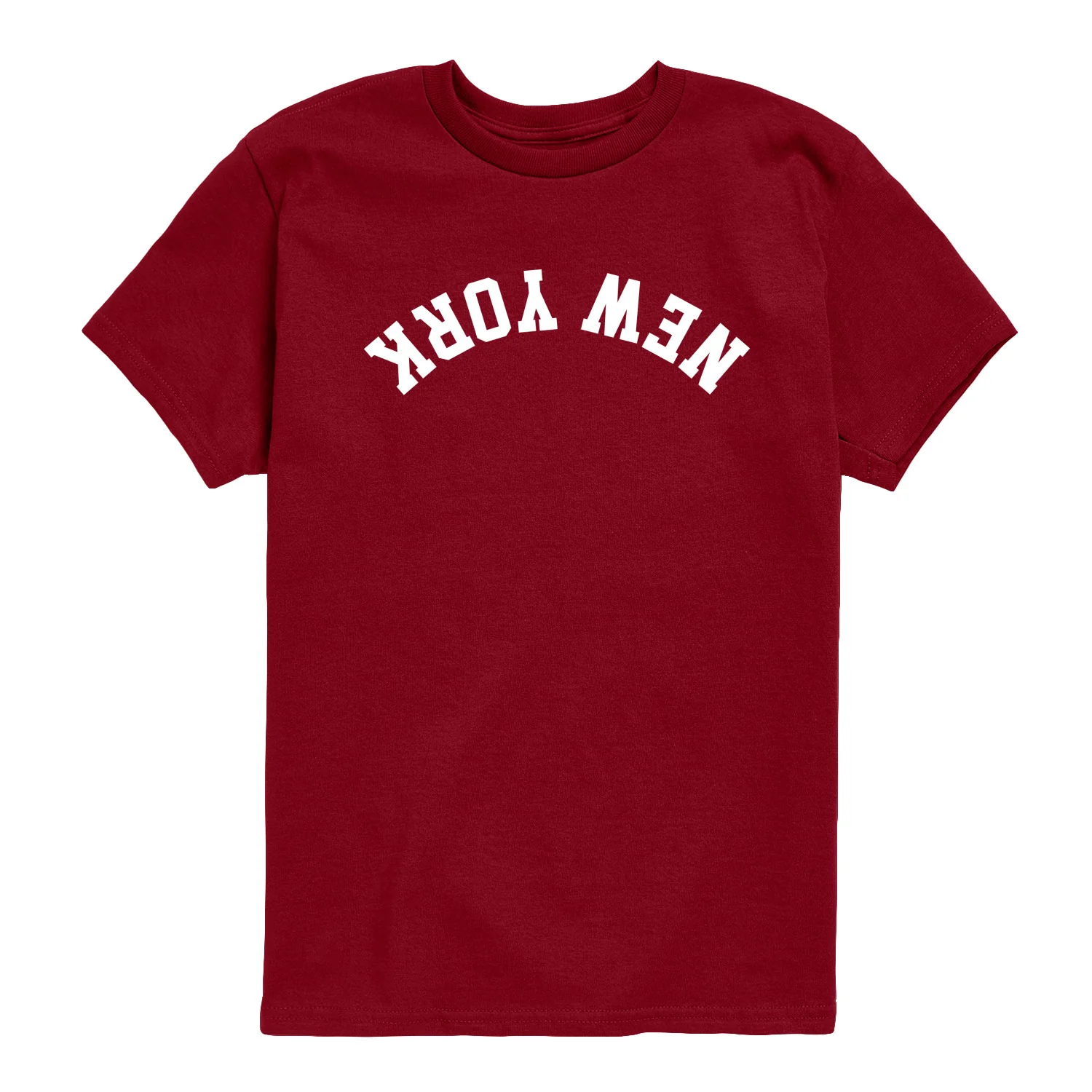 Instant Message - New York White Upside Down - Youth Boys Short Sleeve Graphic T-Shirt - Image 7