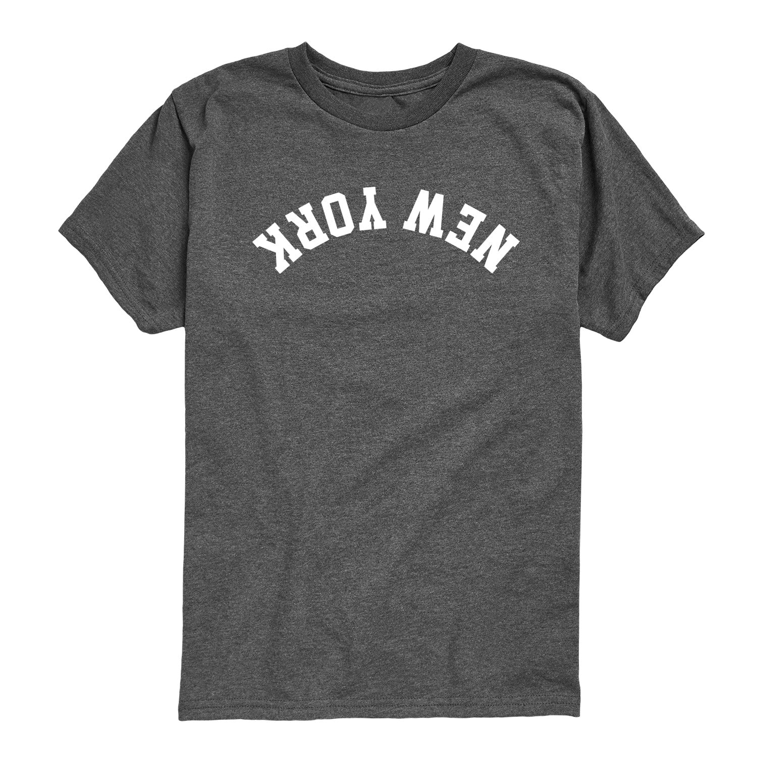 Instant Message - New York White Upside Down - Youth Boys Short Sleeve Graphic T-Shirt - Image 9