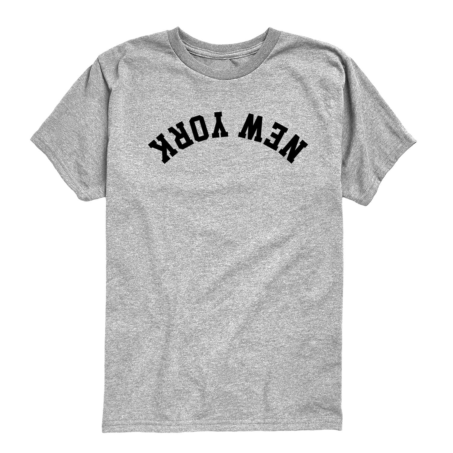 Instant Message - New York Black Upside Down - Youth Boys Short Sleeve Graphic T-Shirt - Image 2